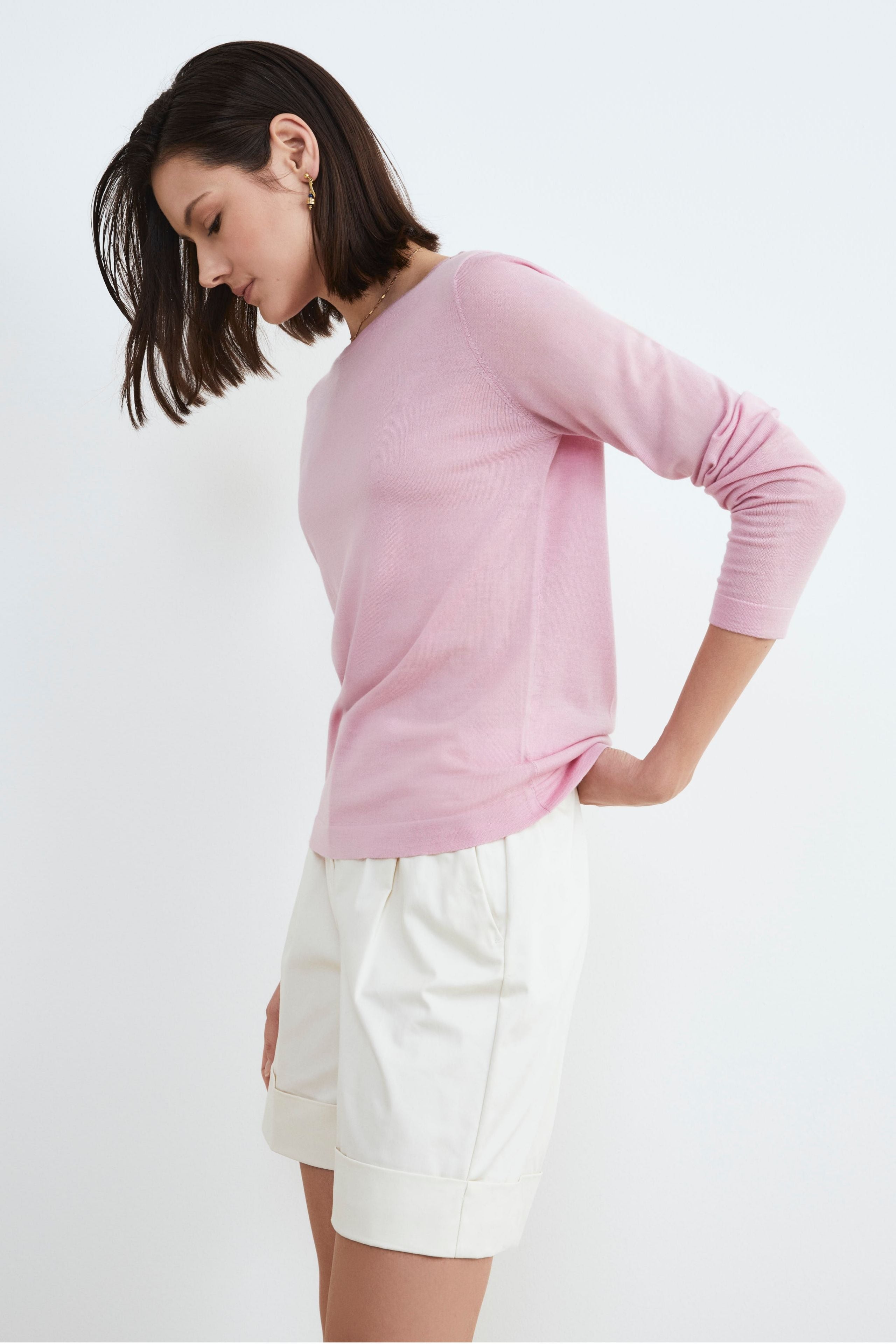 Women’s crewneck sweater - Old pink