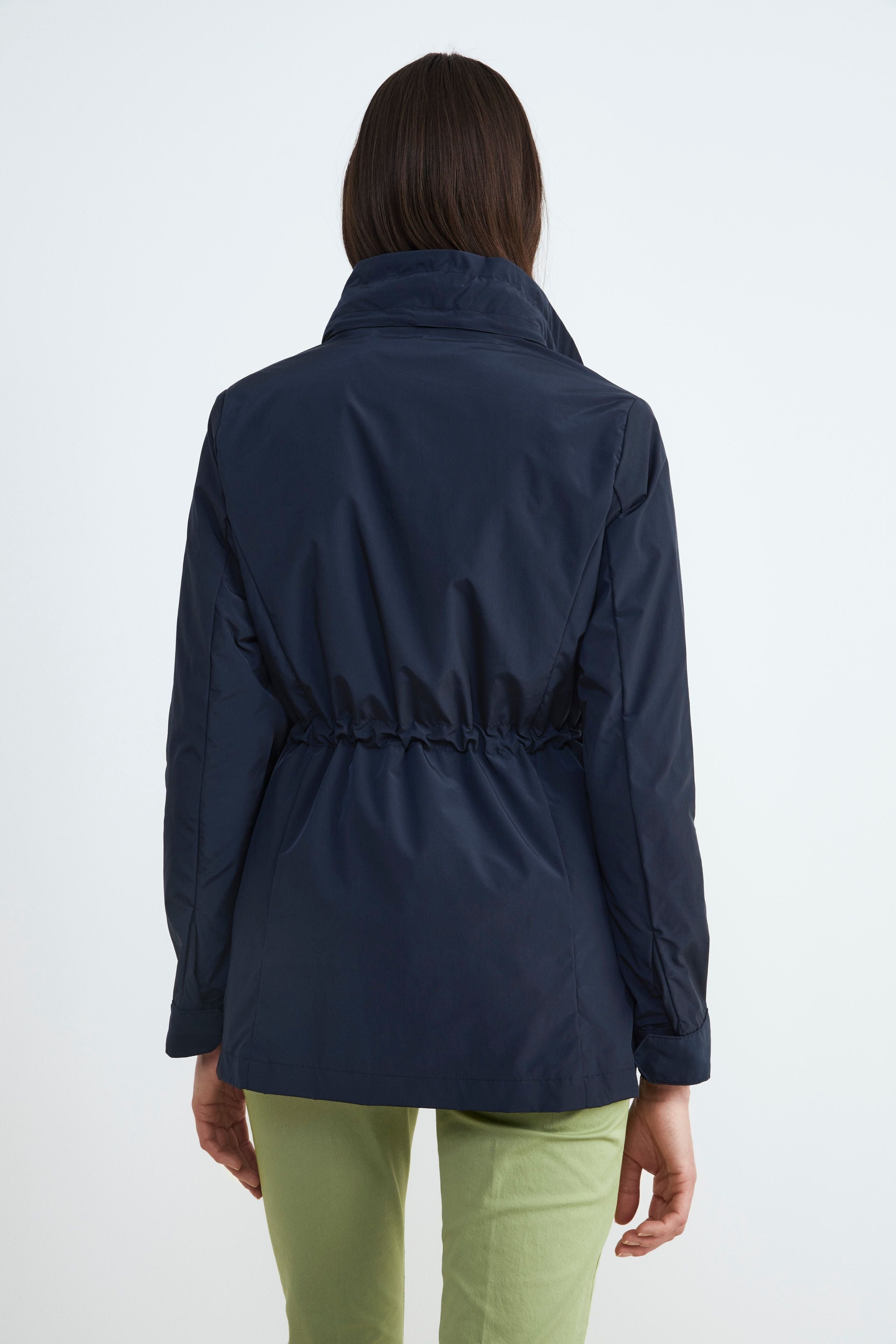 Women’s short trench coat - Navy blue