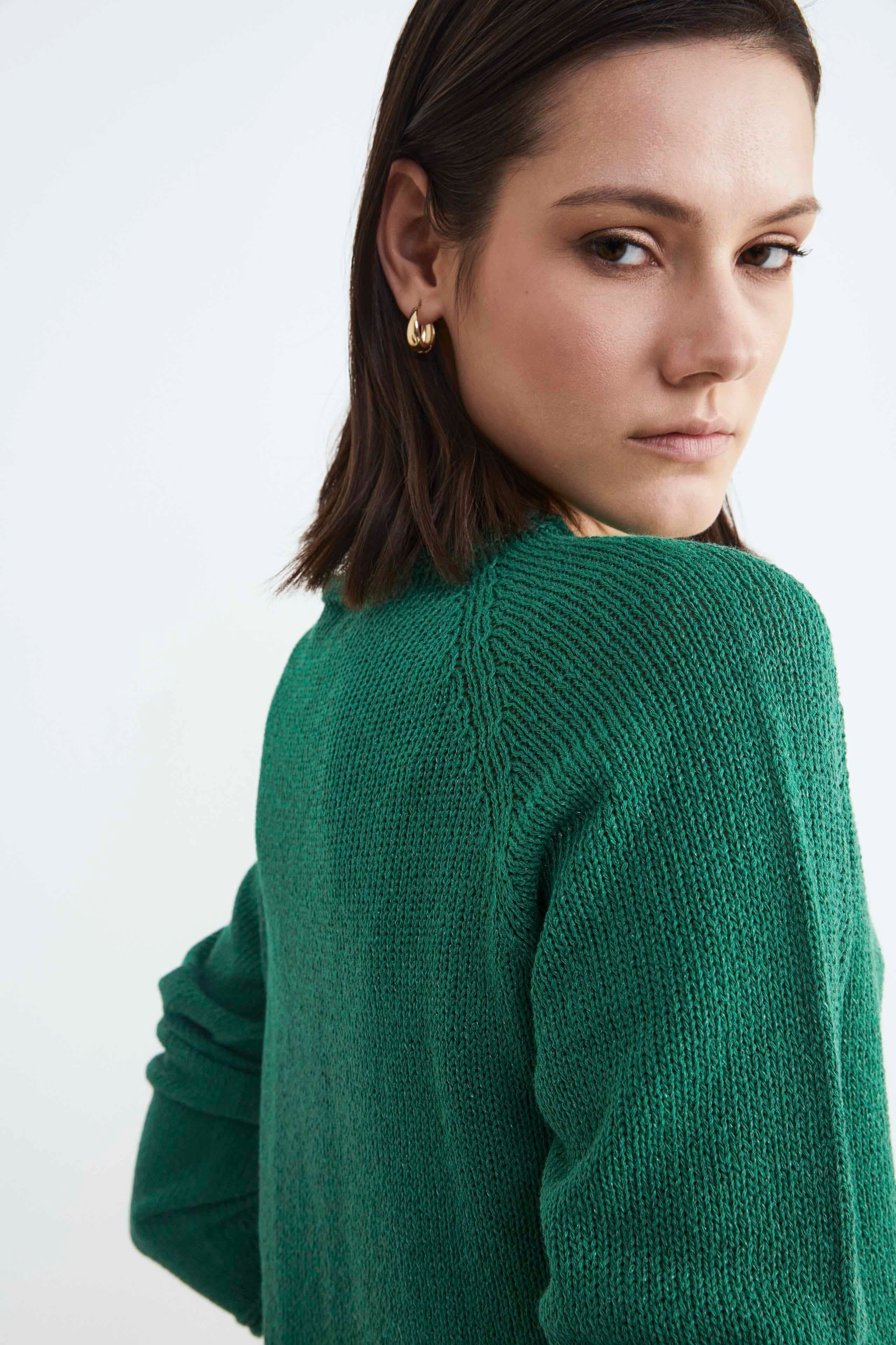 Women’s crewneck sweater - GREEN