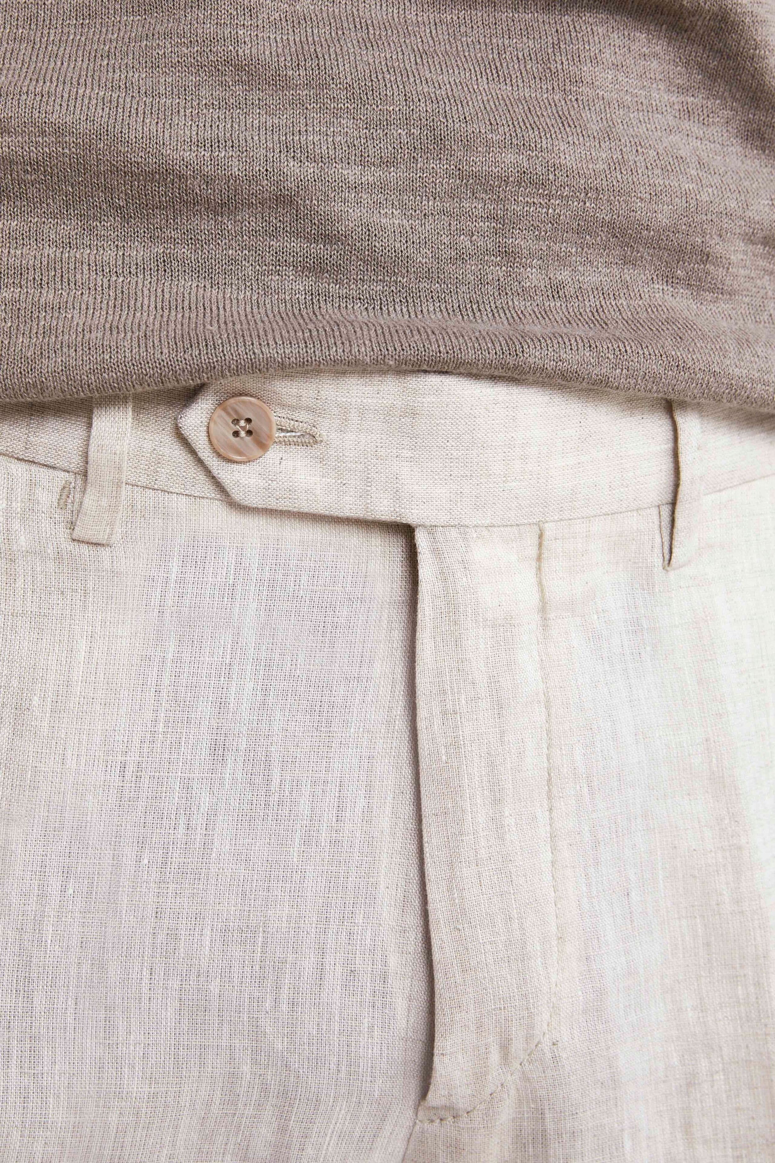 Linen Trousers - BEIGE