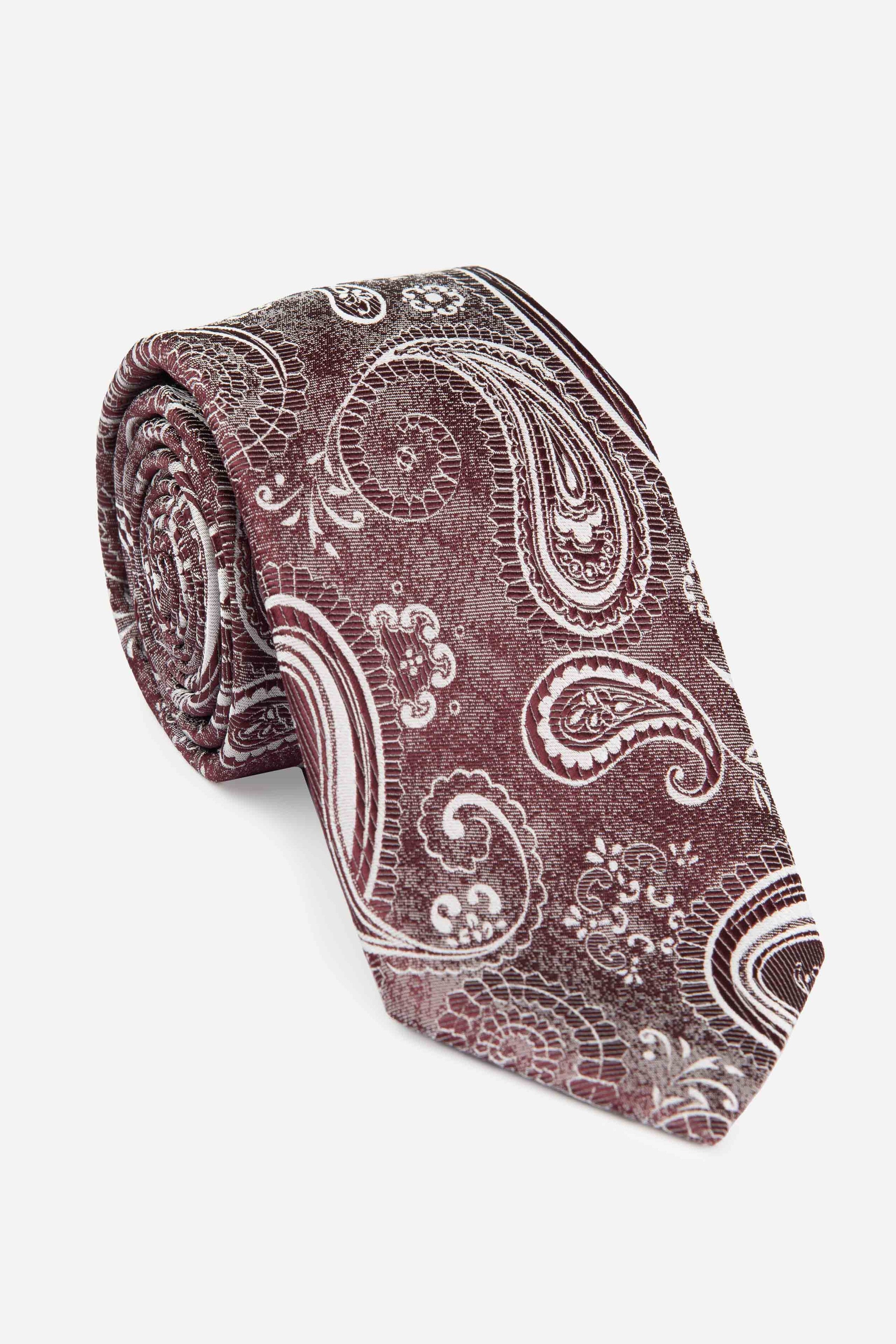 Cravatta paisley uomo - Motif bourgogne