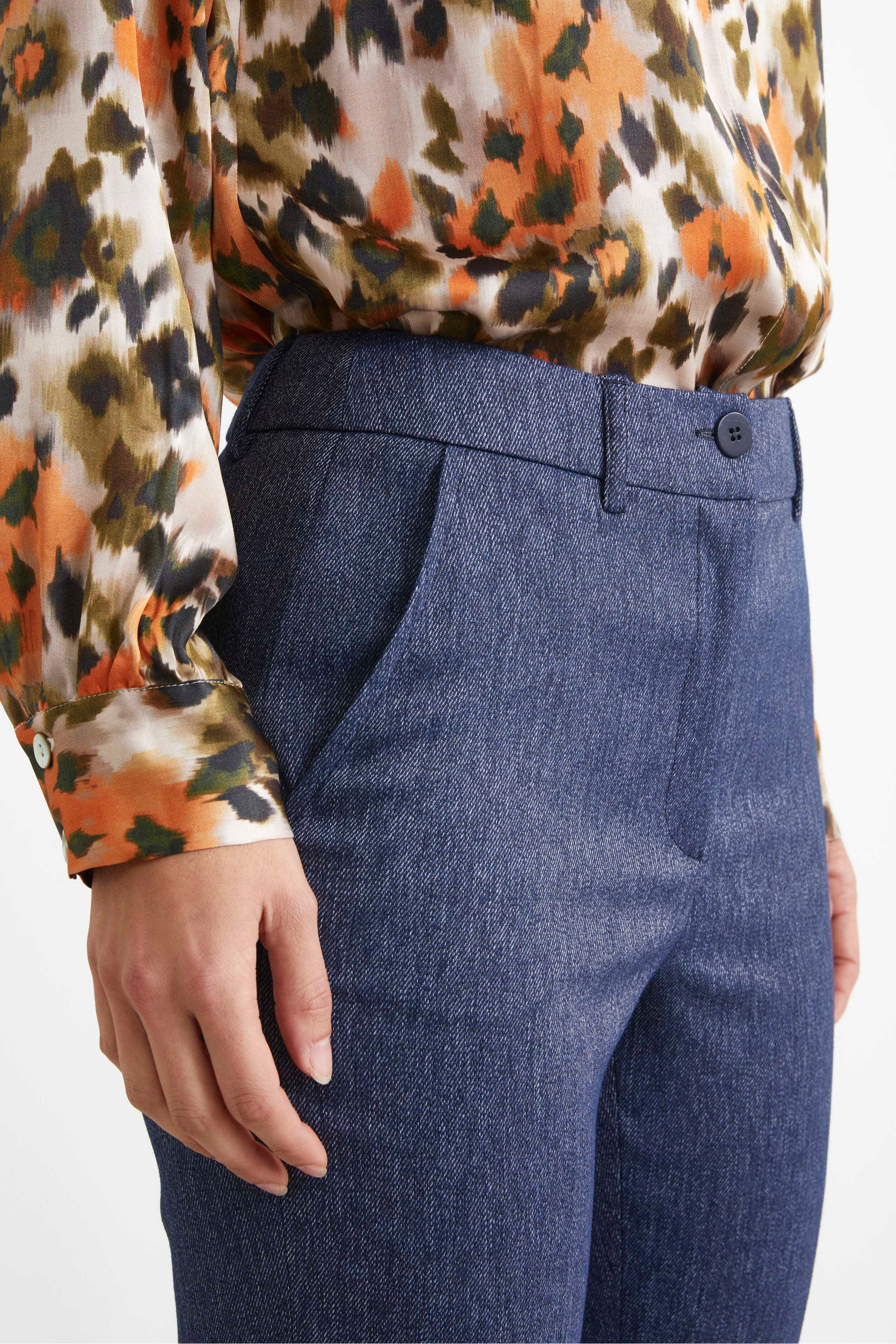 Pantalone Denim a Zampa - DENIM