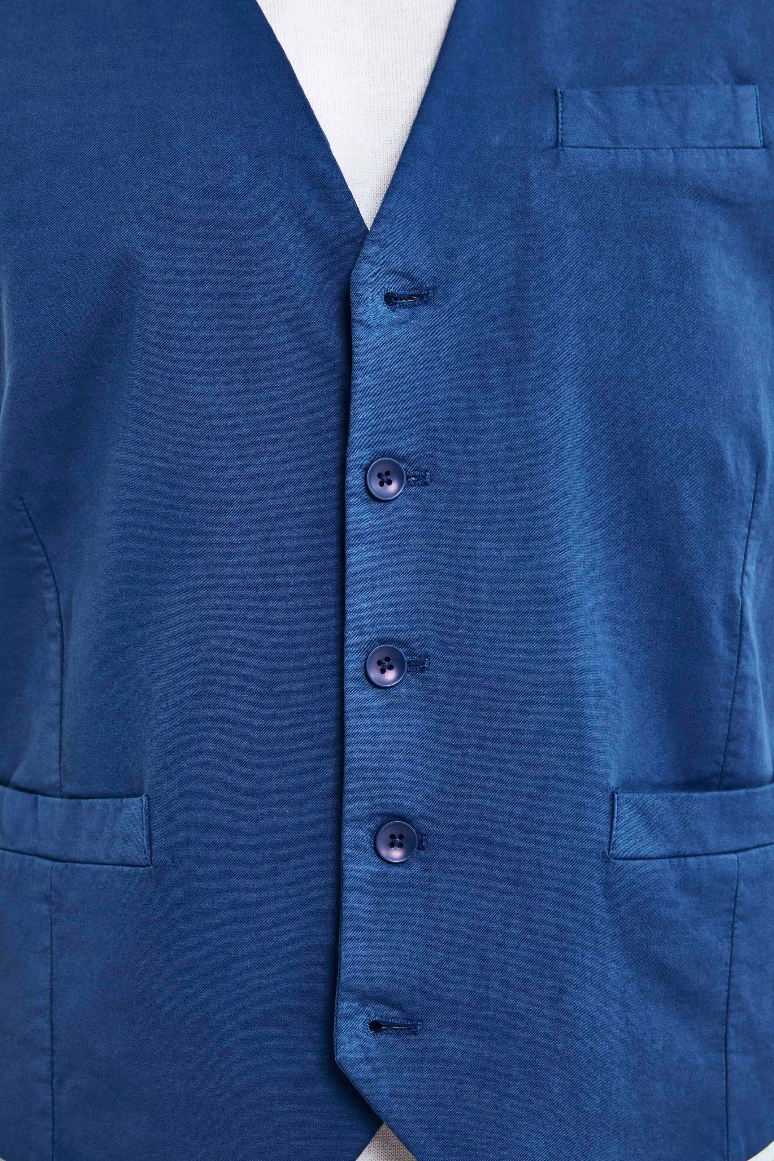 Gilet décontracté en coton - Bleu royal