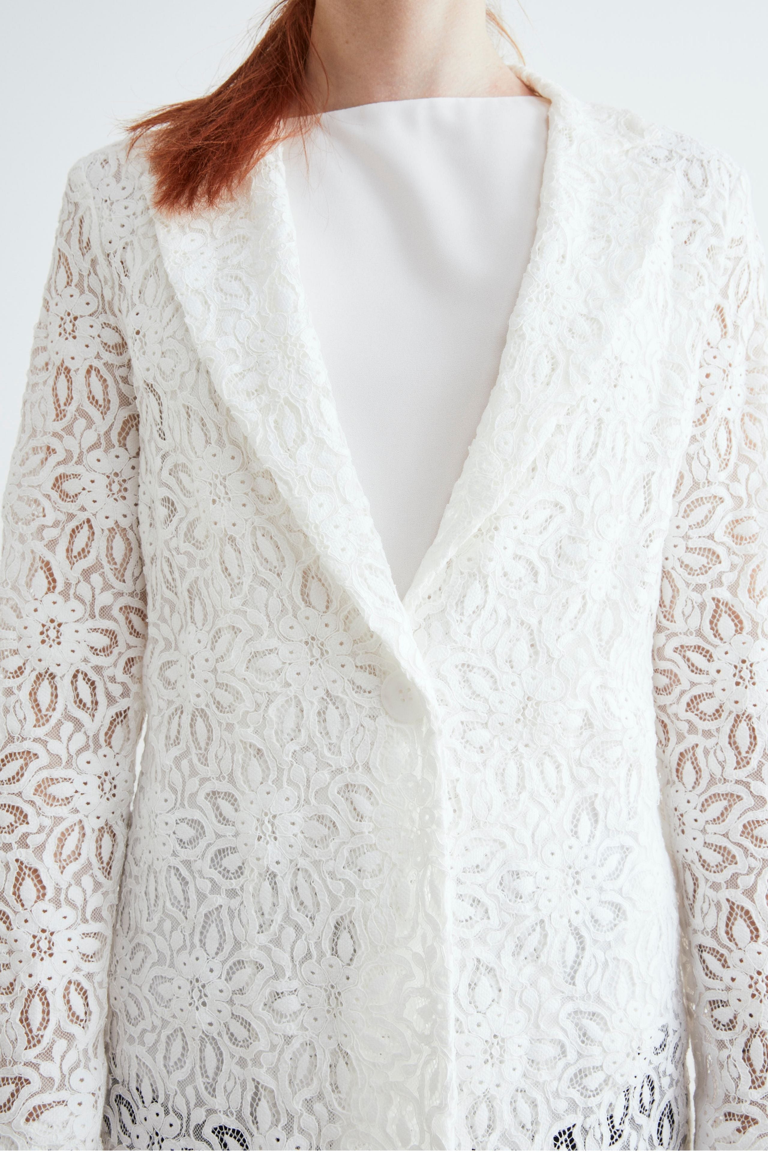 Lace jacket - WHITE
