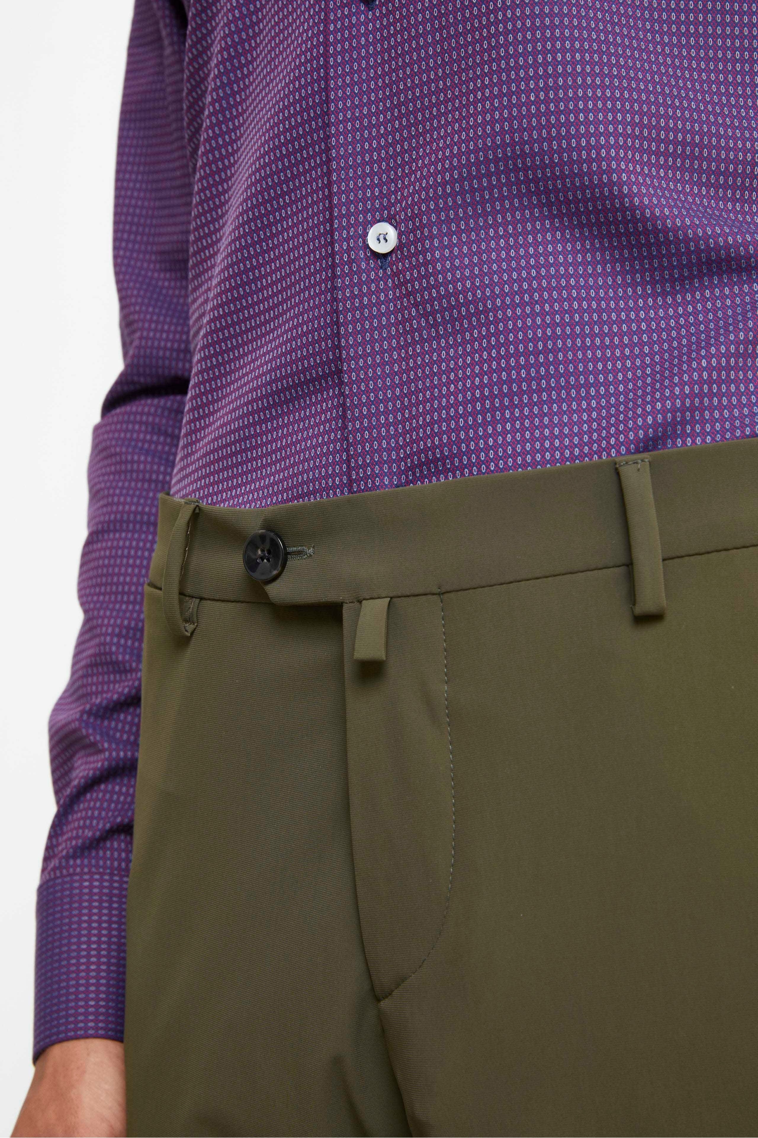 Pantalone Slim in Jersey - VERDE MILITARE