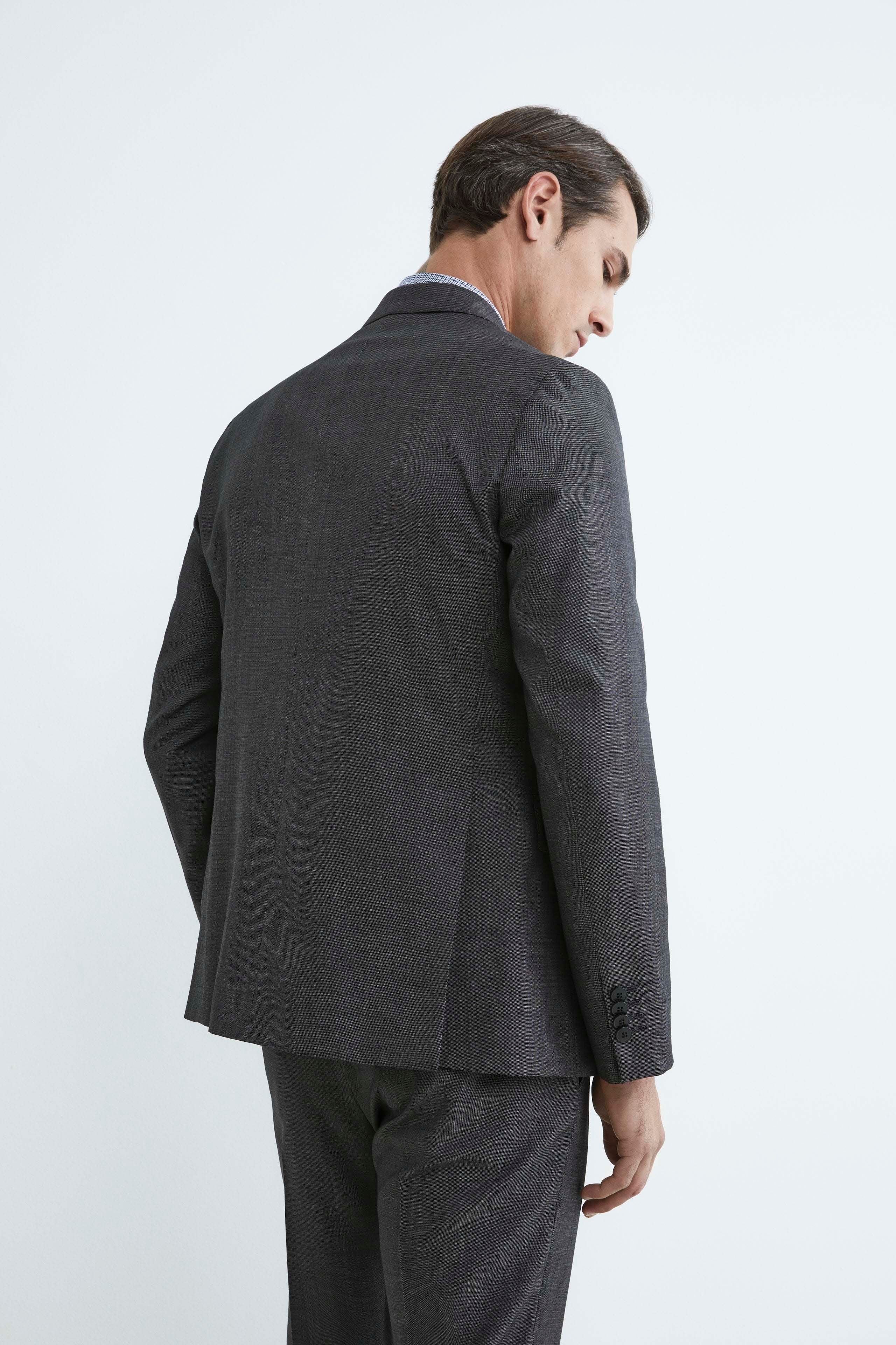 Grey single-breasted suit - GREY