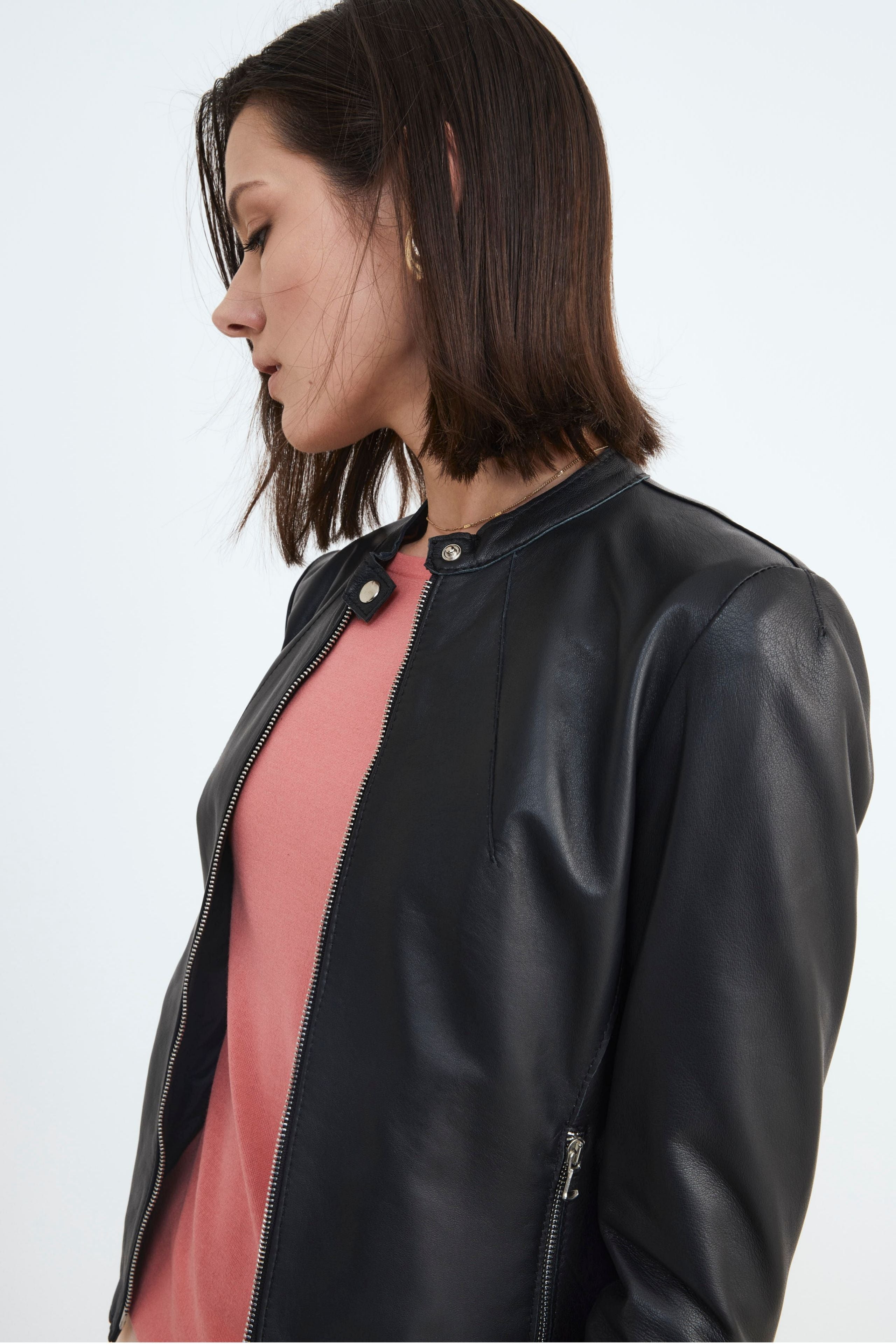 Women’s leather jacket - BLACK