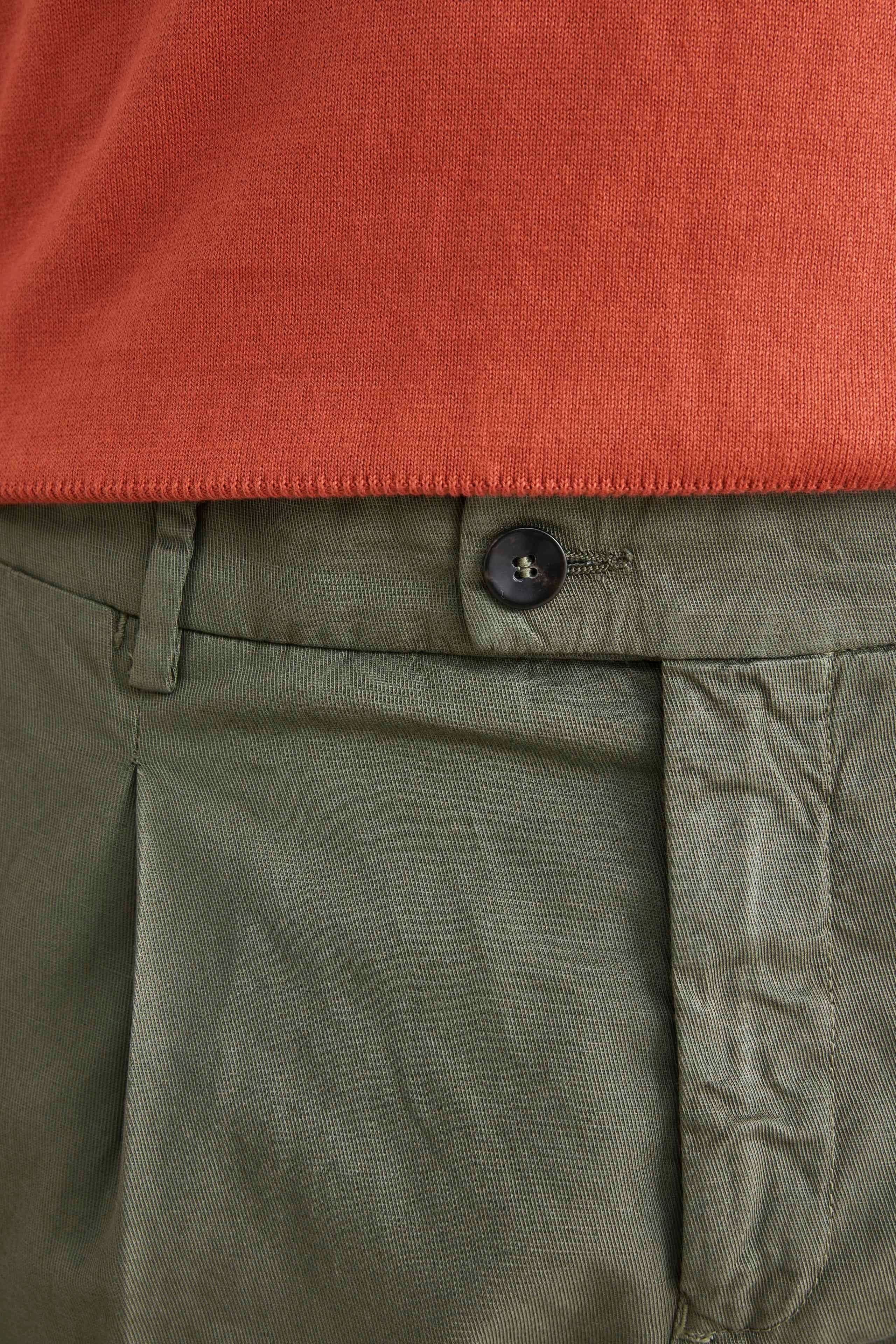 Pantalon à plis pour hommes - Vert sauge