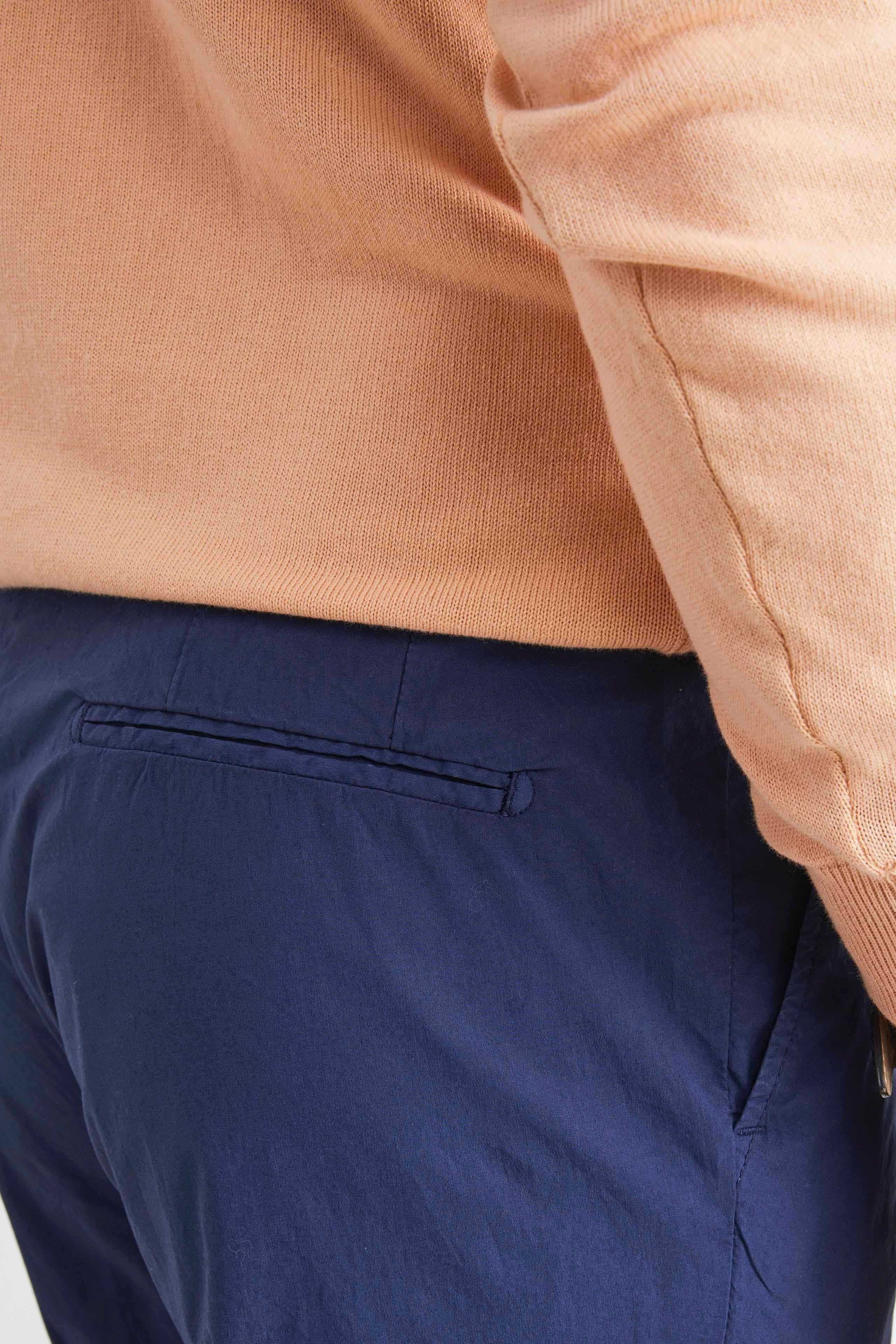 Lightweight cotton trousers - Medium blue