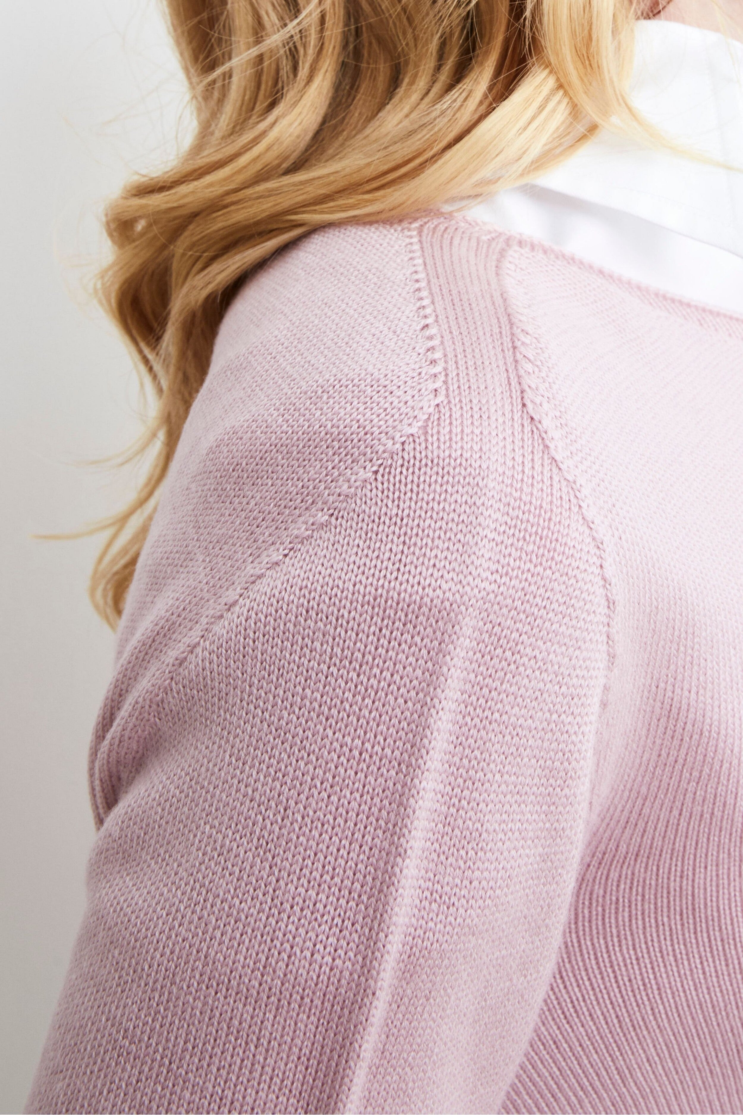 Pullover classico in lana merino - ROSA CARNE