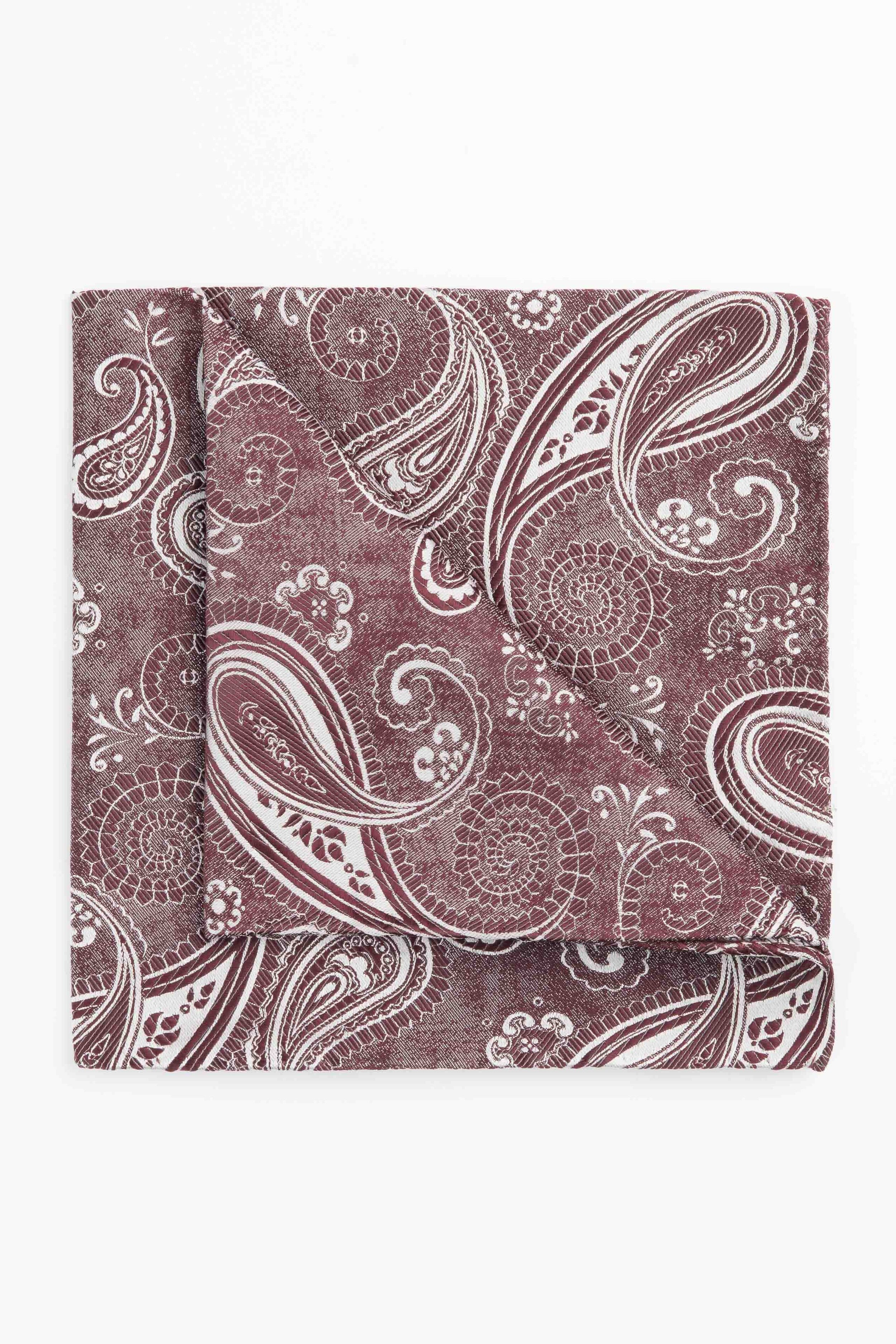 Silk paisley clutch bag - Burgundy pattern