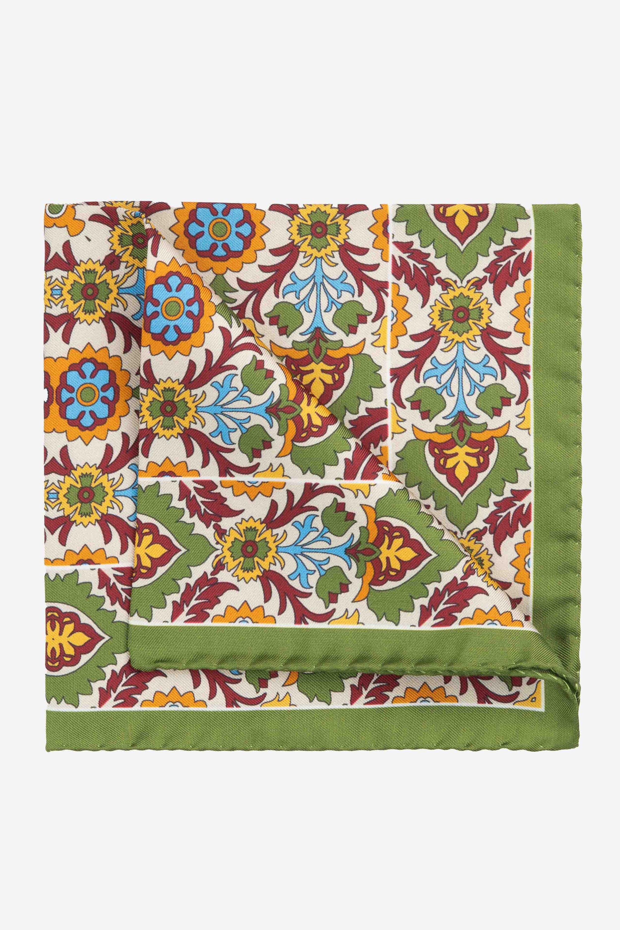 Pochette à motifs Majolica - Motif vert