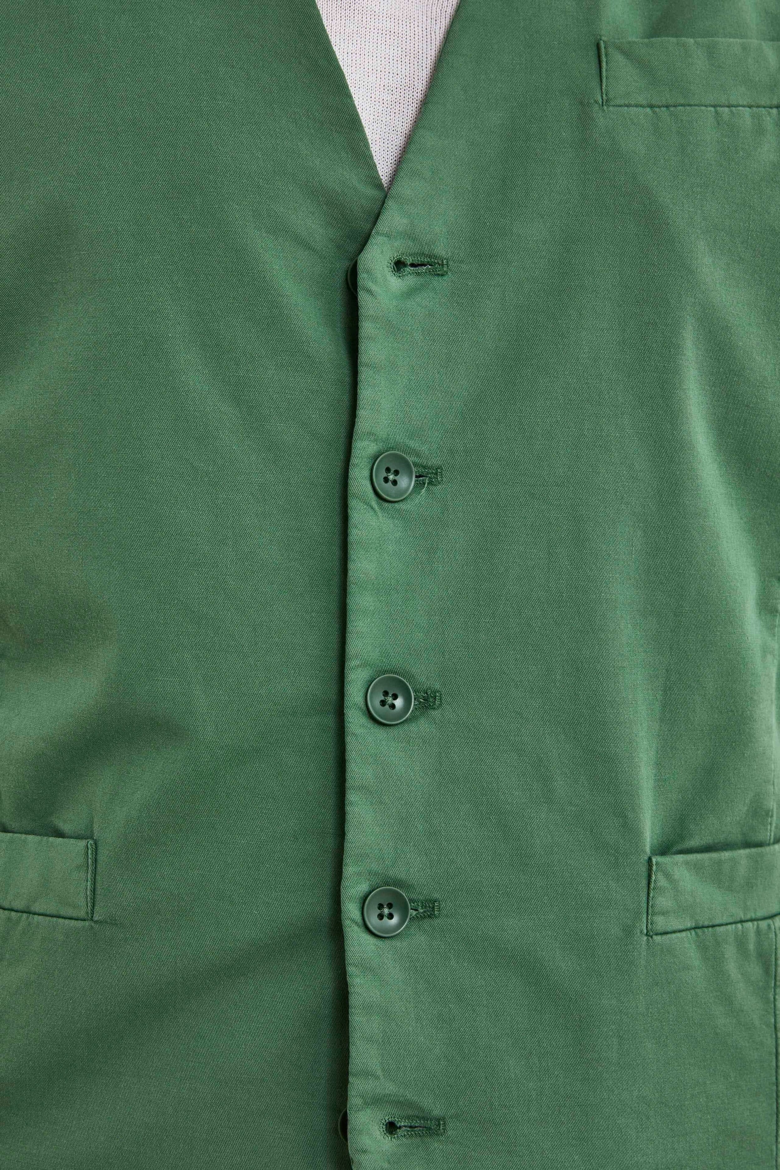 Casual Cotton Vest - GREEN