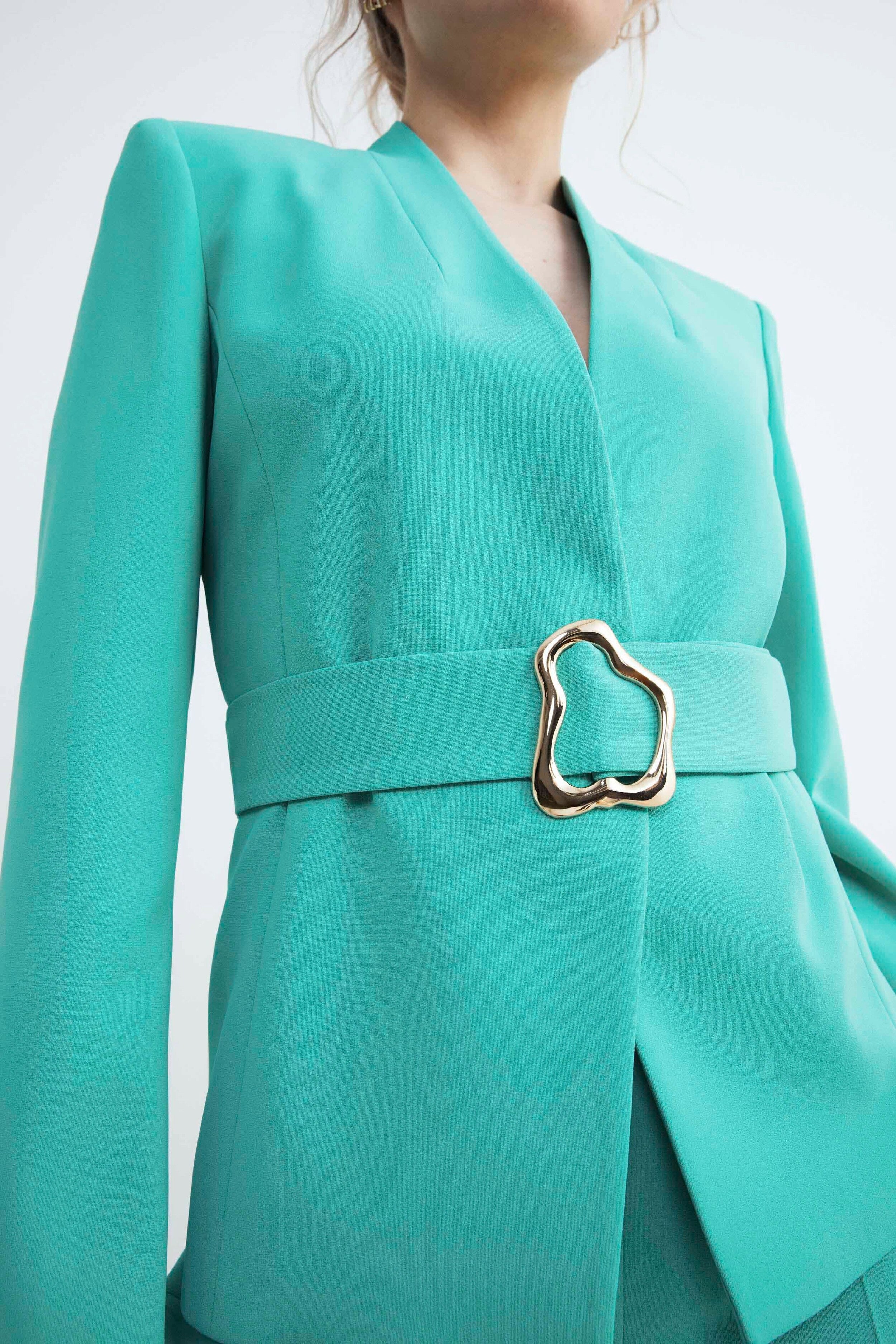 Elegant formal jacket - EMERALD GREEN