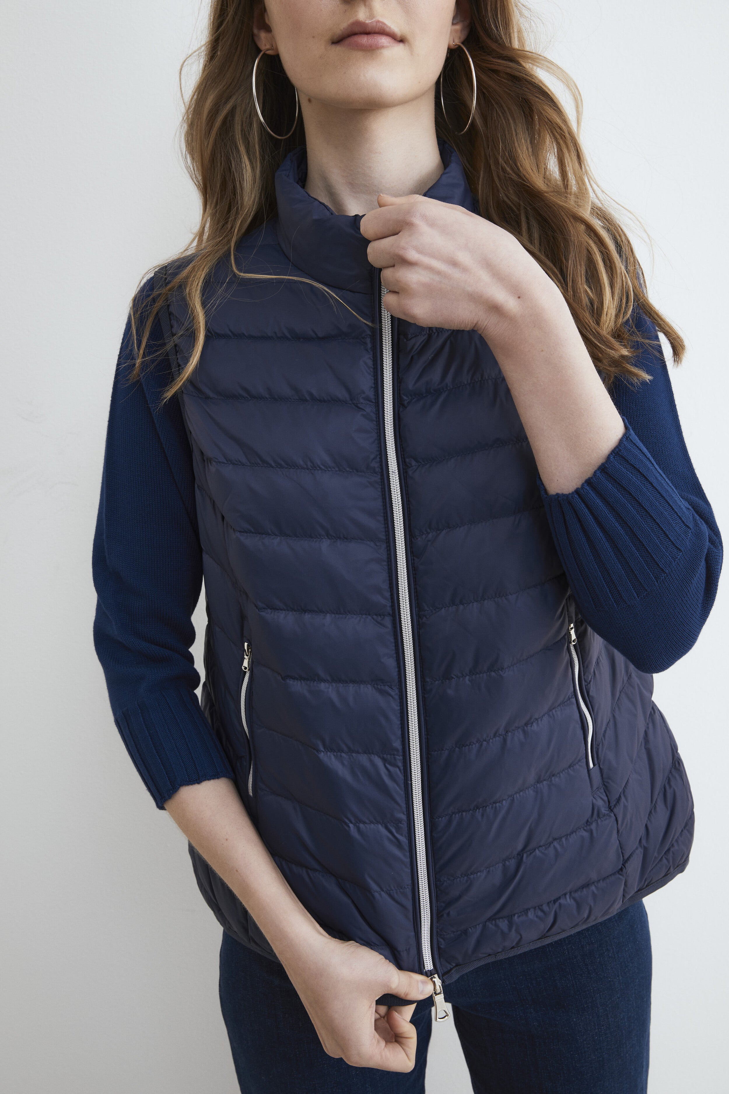 Women’s down vest - Navy blue