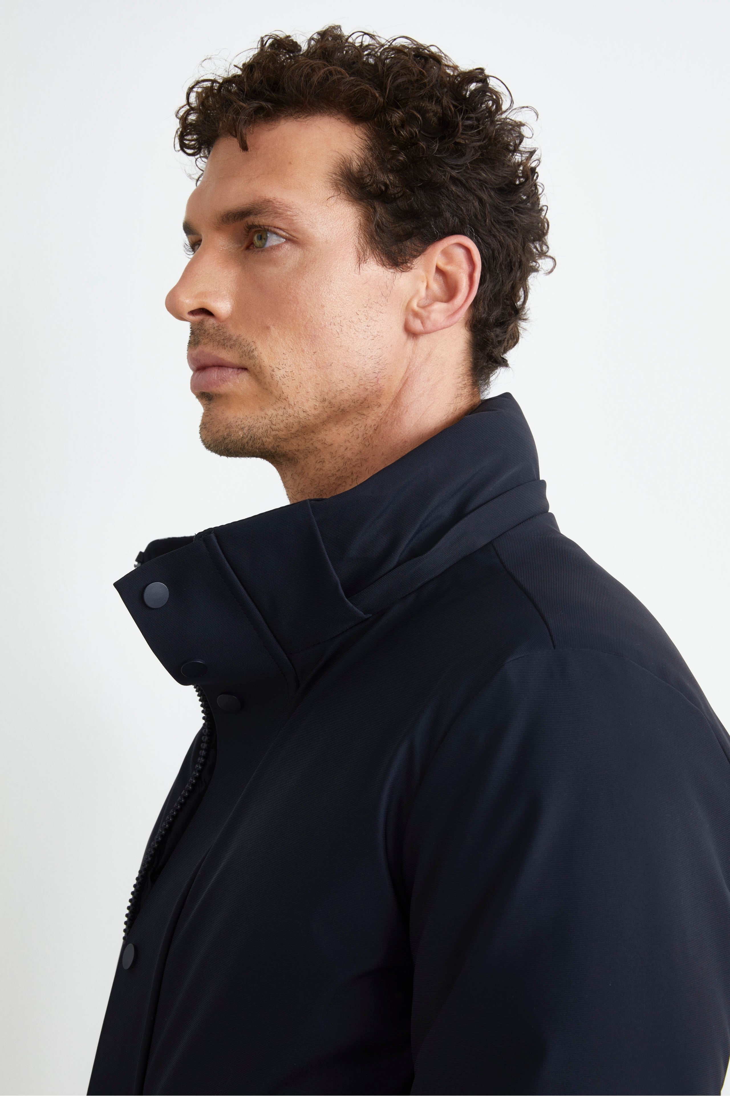 Winter Coat with Removable Hood - Blue