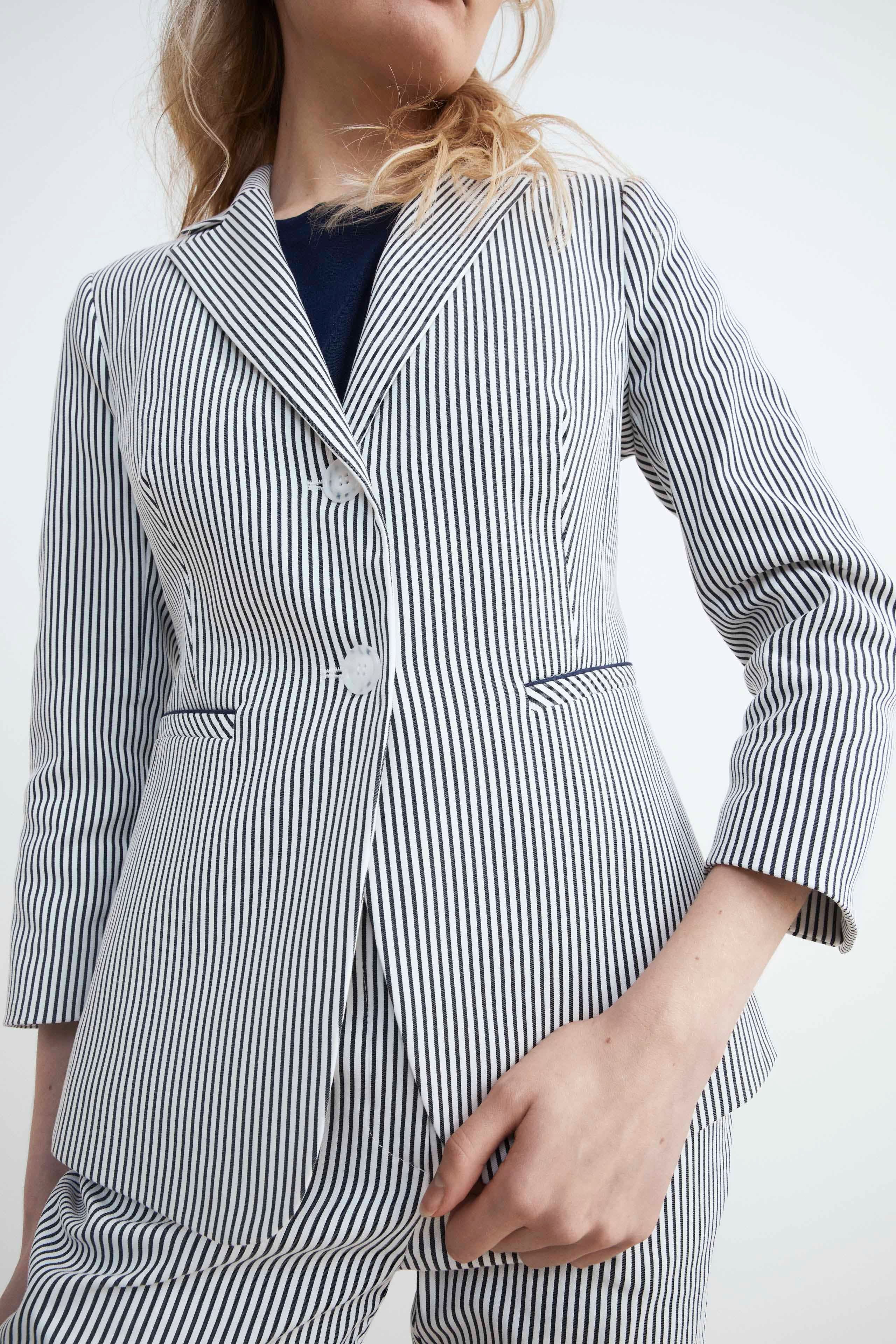 Women’s pinstripe jacket - Blue stripe