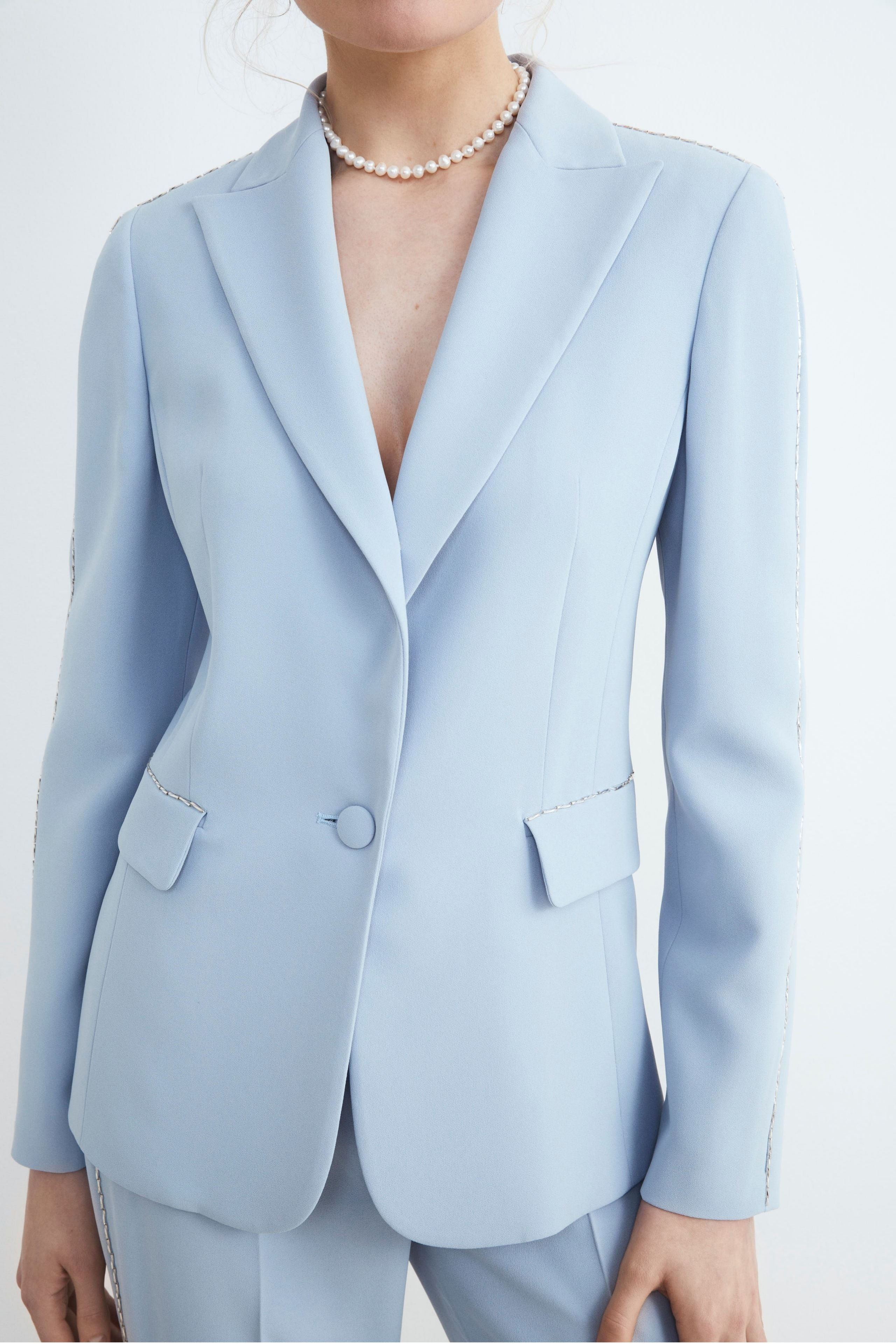 Light blue stylish blazer - Light blue