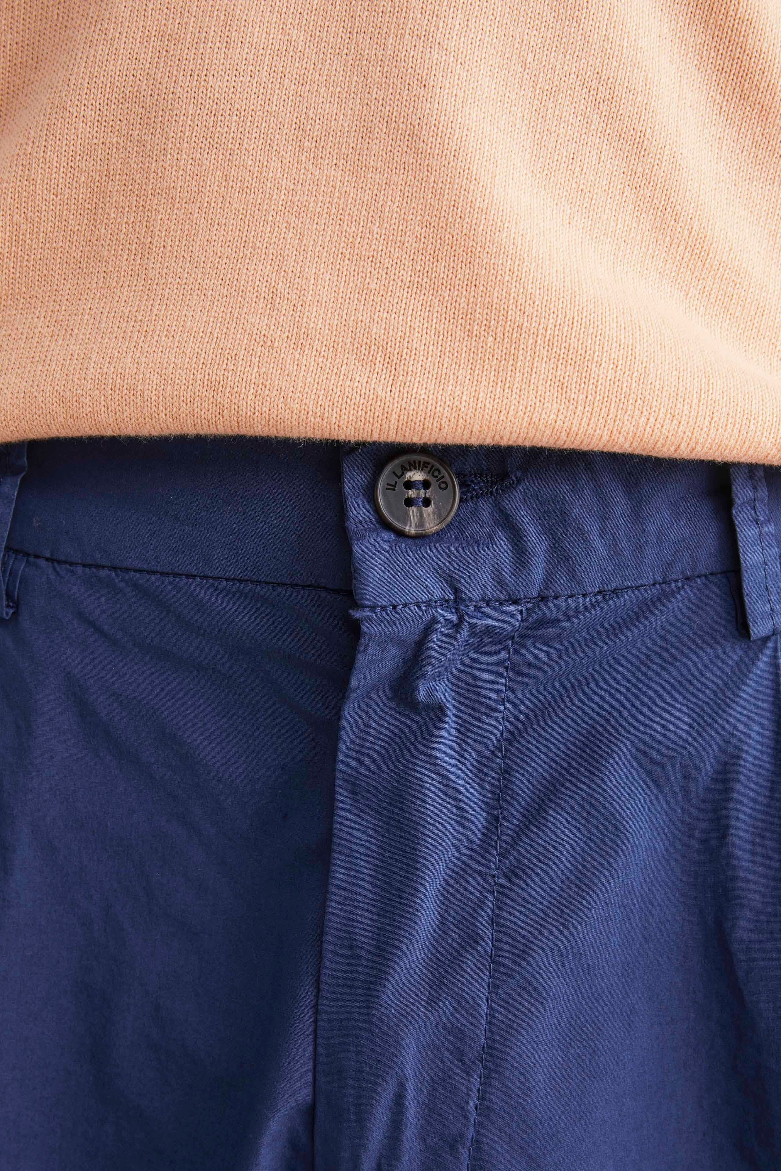 Lightweight cotton trousers - Medium blue