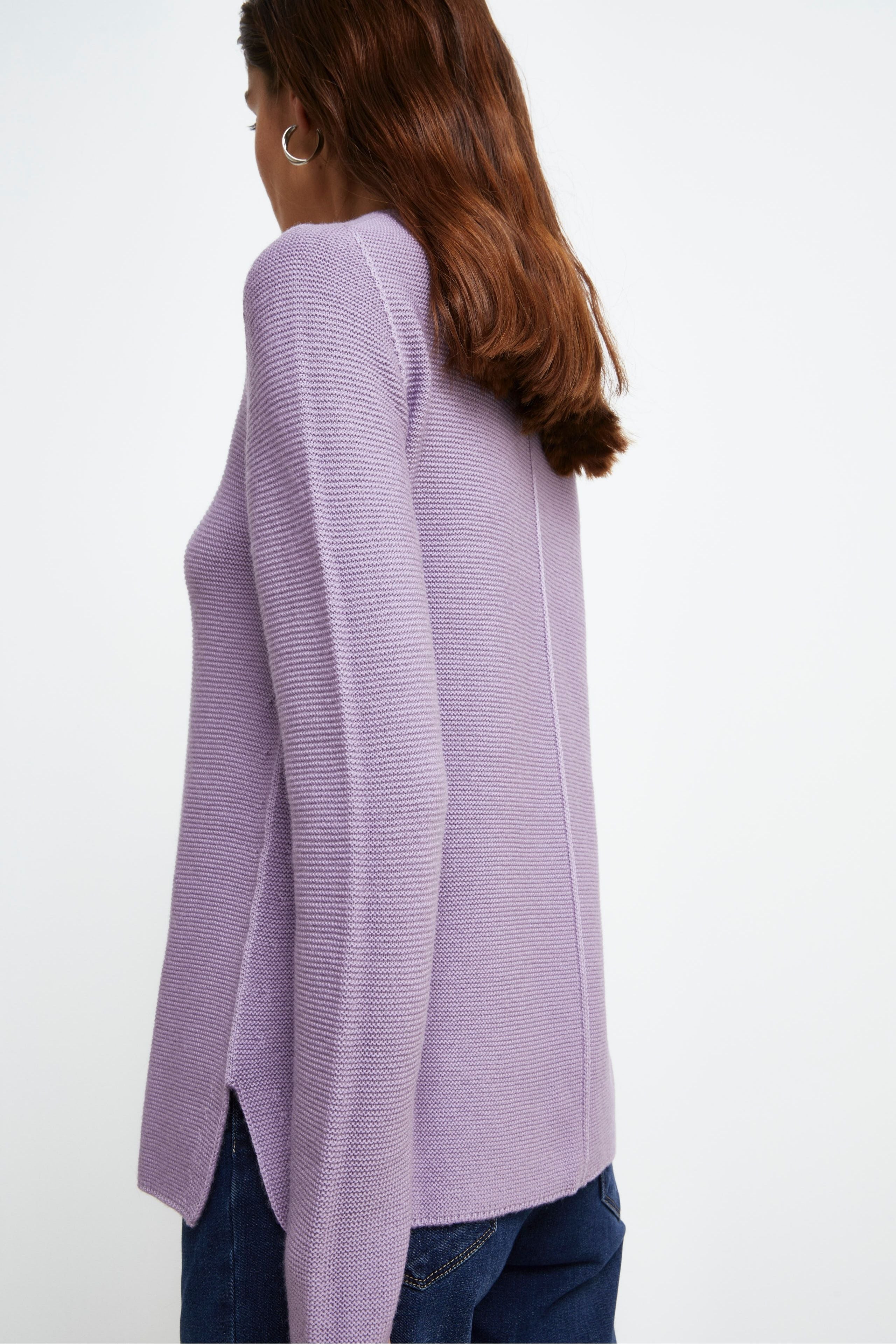 Maglia Barchetta in Lana Merino - LAVANDA