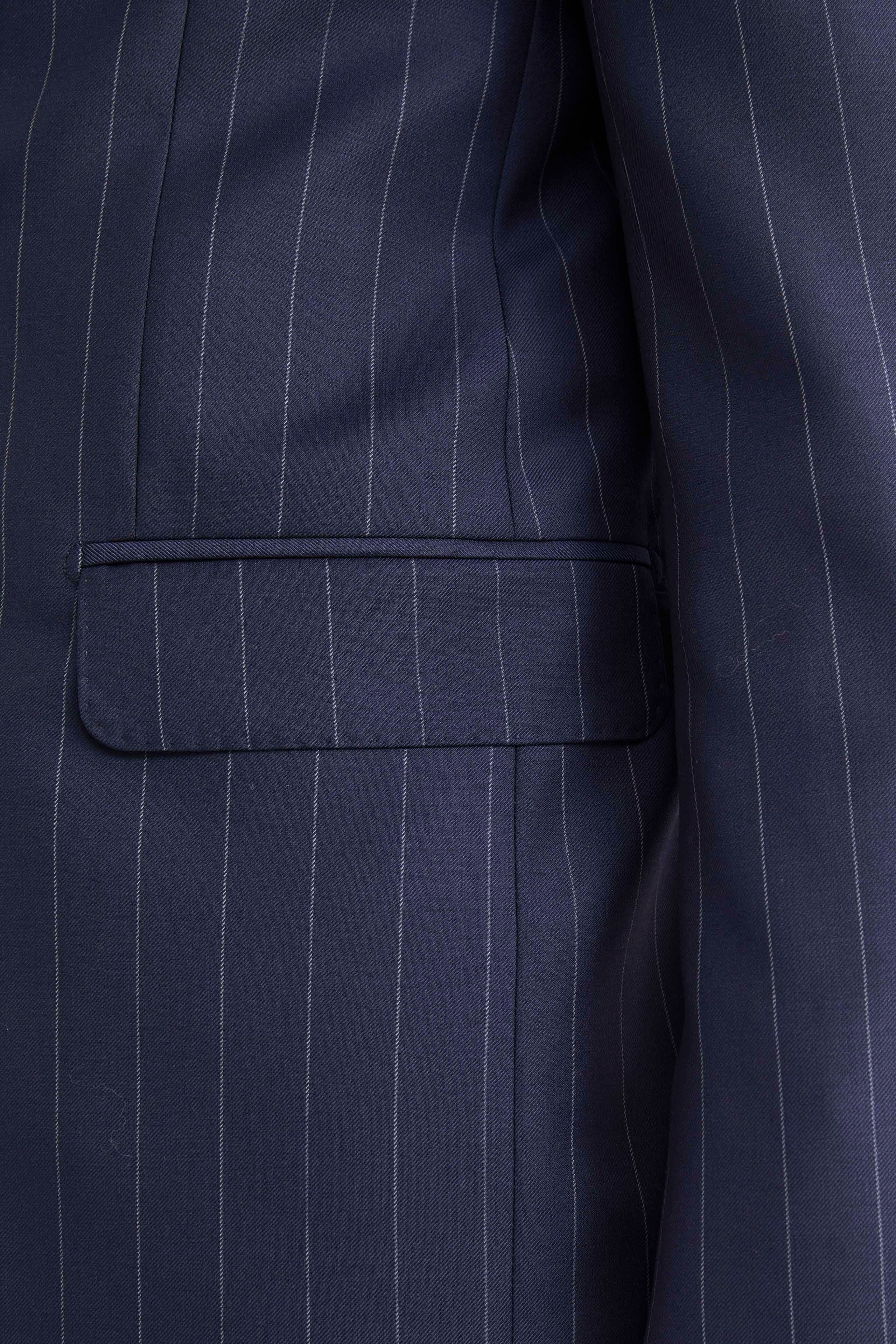 Zweireihiger Nadelstreifenanzug - Blauer Pinstrip