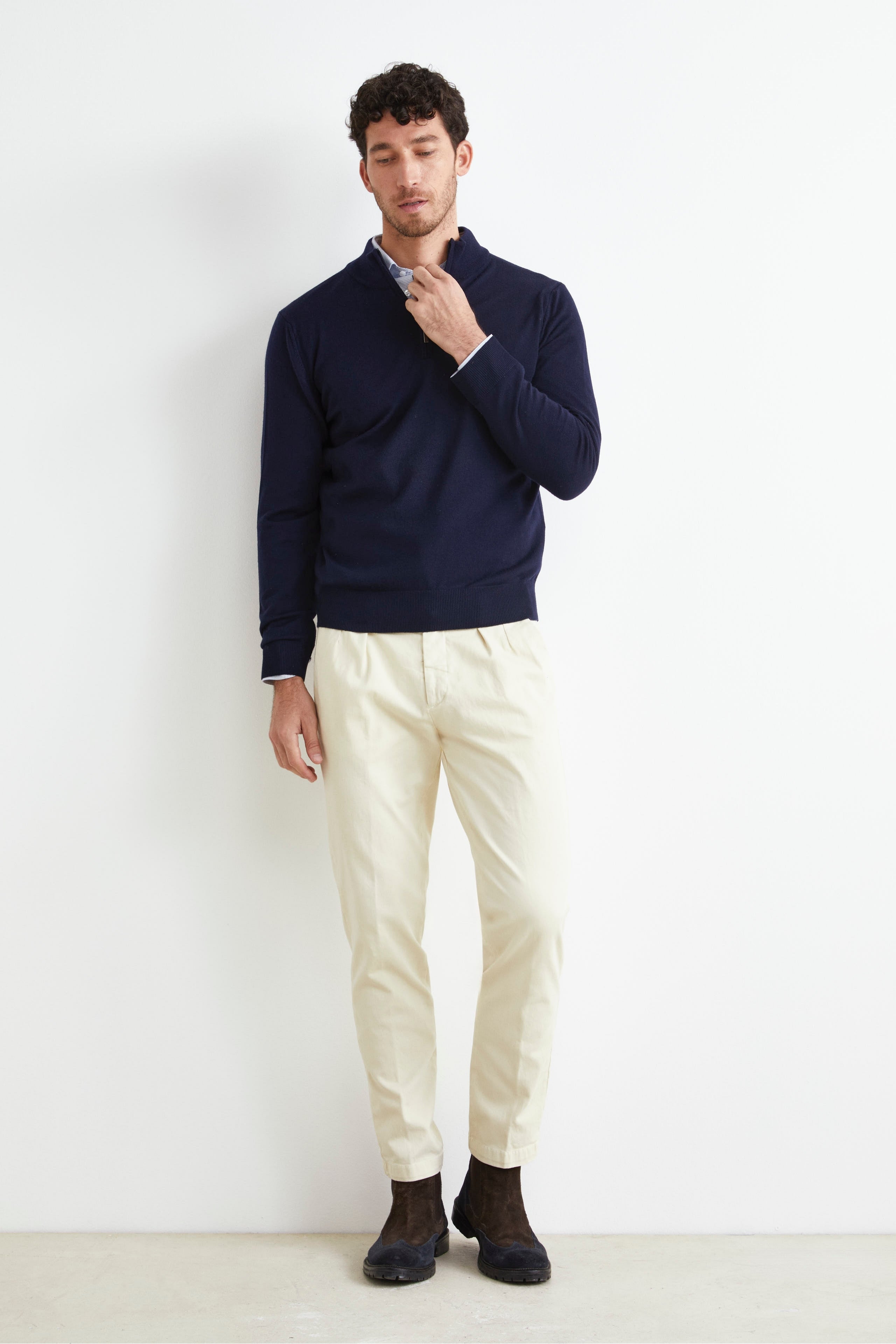 Pantalone Stretch Slim Fit - BIANCO