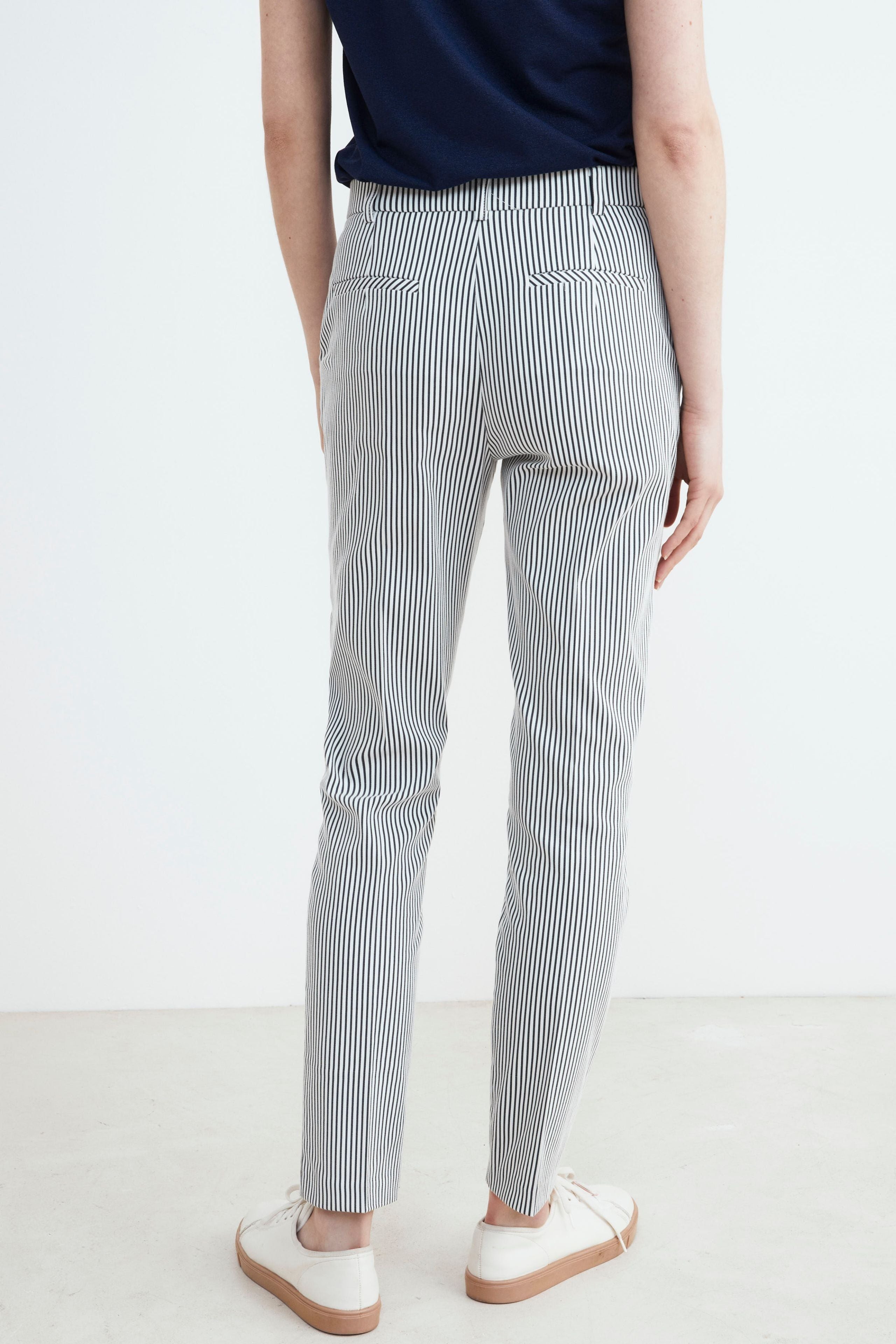 Striped pinstripe pants - Blue stripe