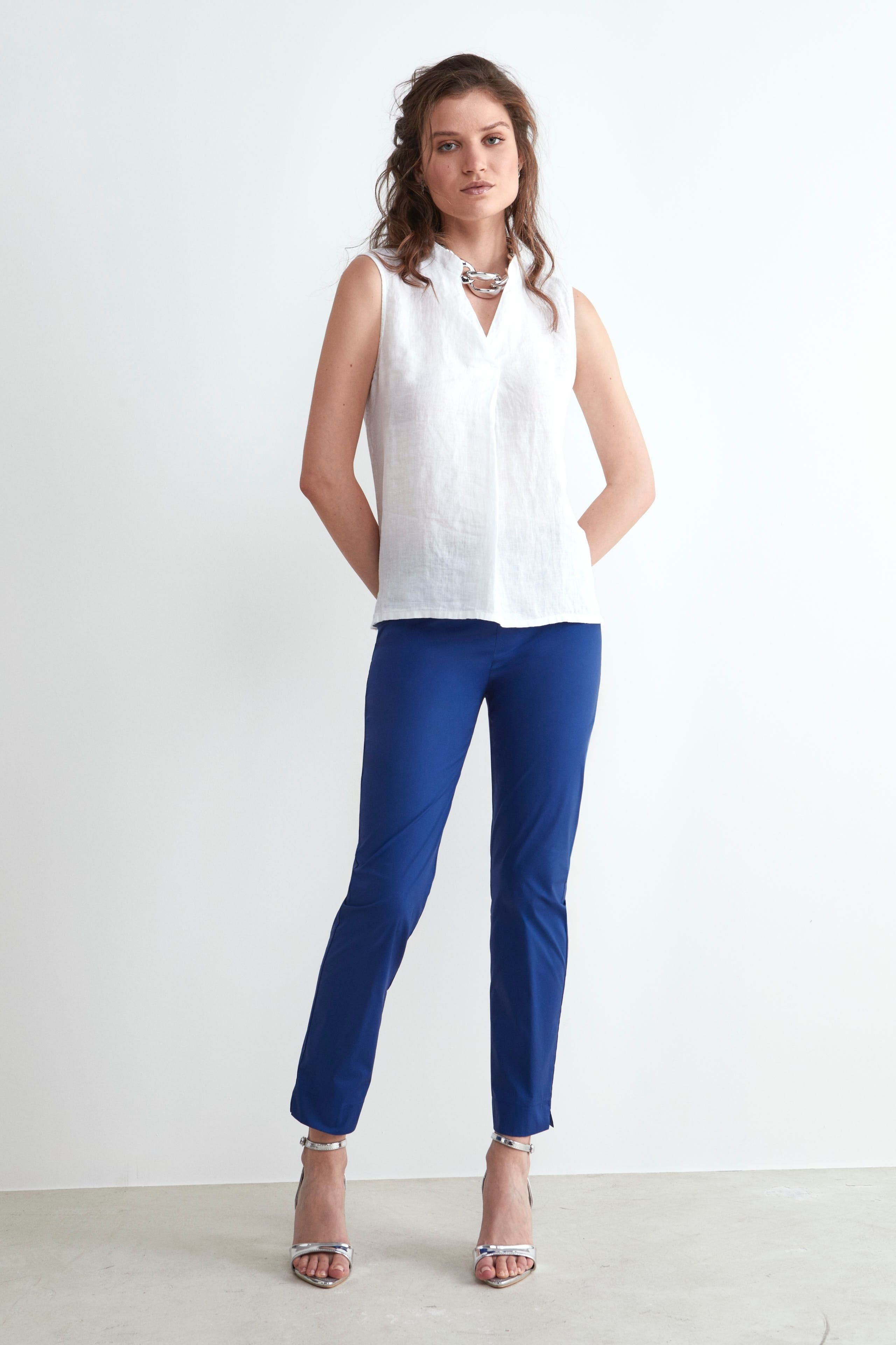 Pantalon Capri - Bleu moyen