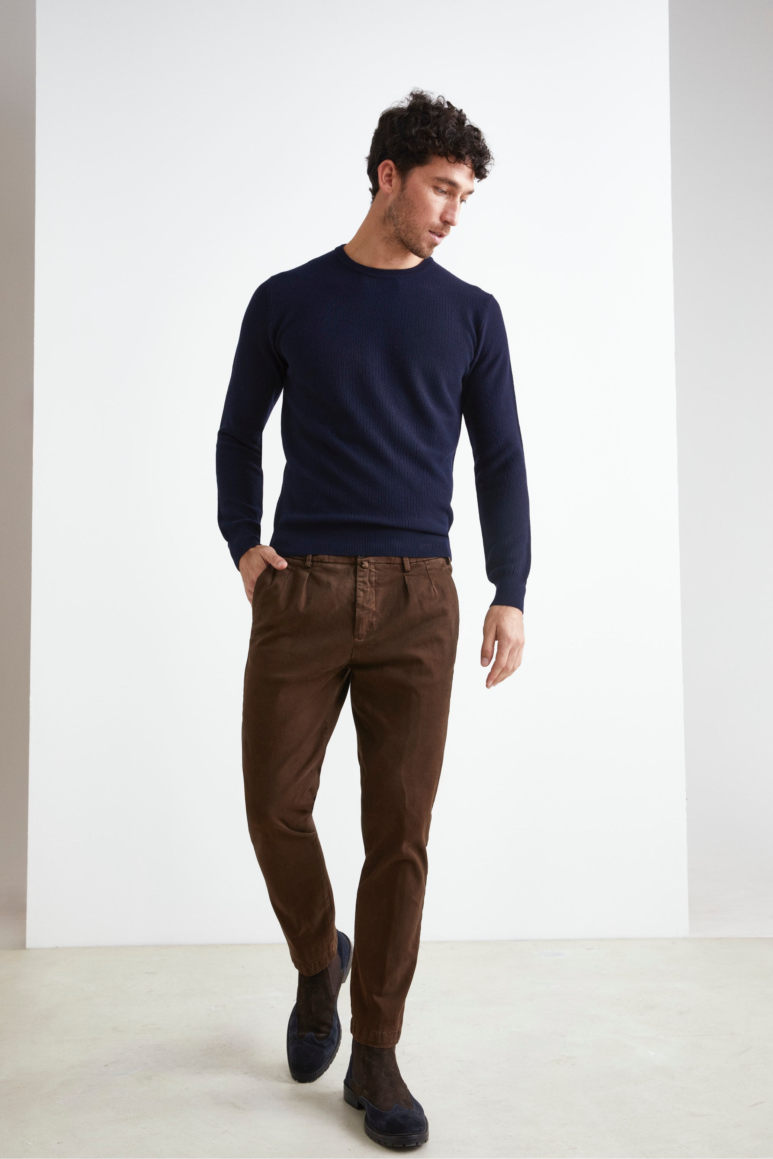 Pantalone Stretch Slim Fit - CACAO