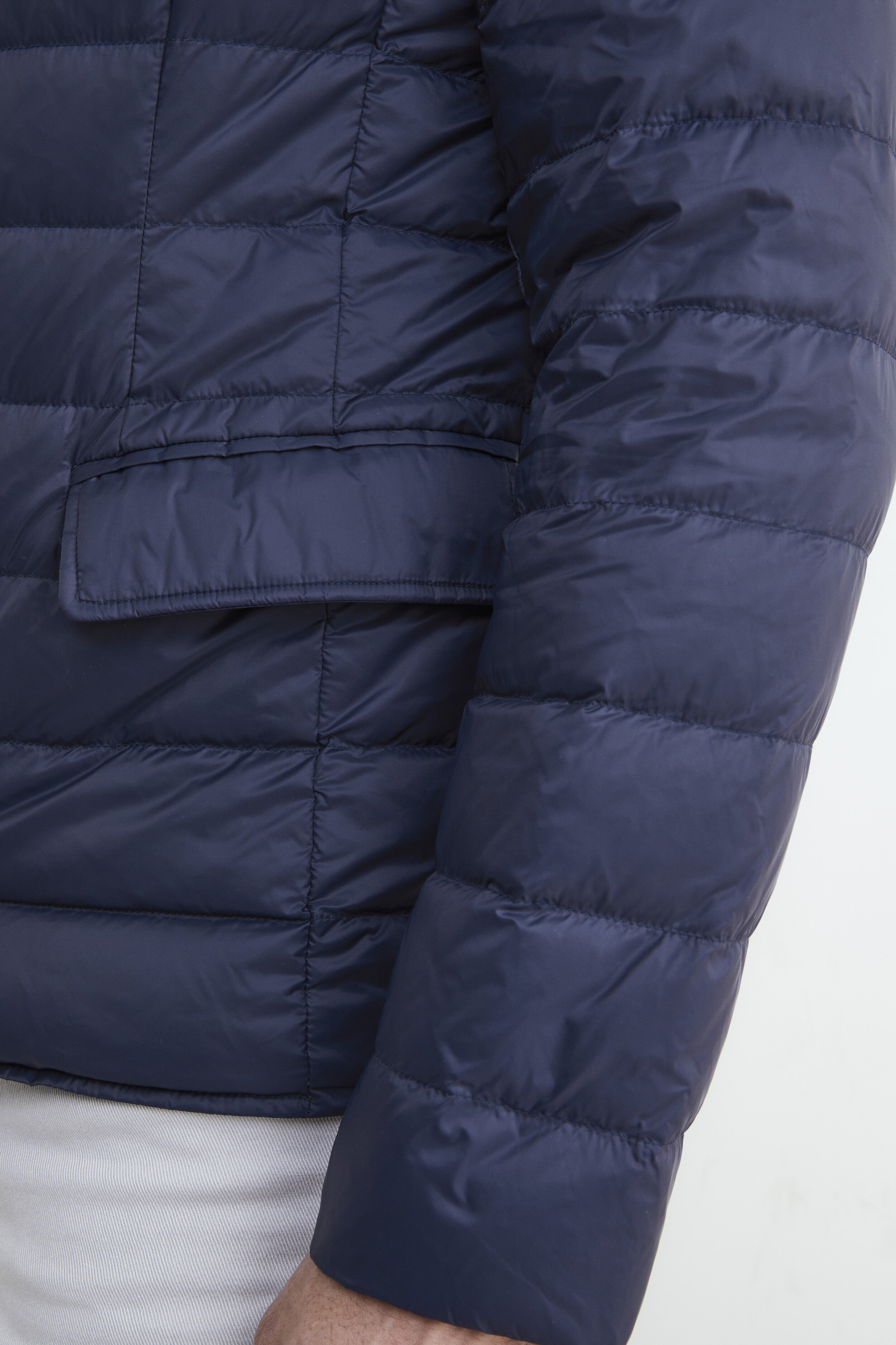 Lightweight down jacket with bodice - BLUE