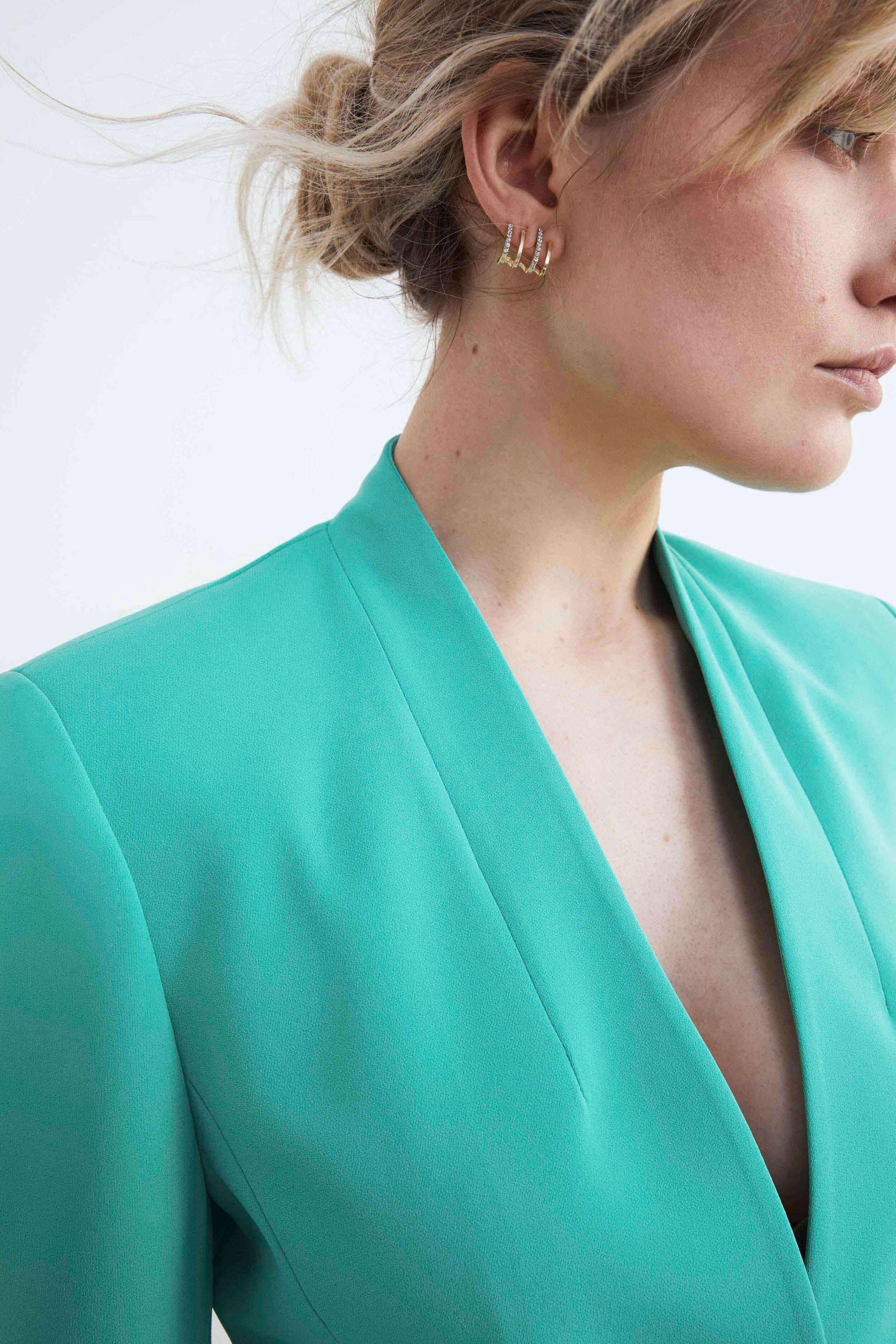 Elegant formal jacket - EMERALD GREEN