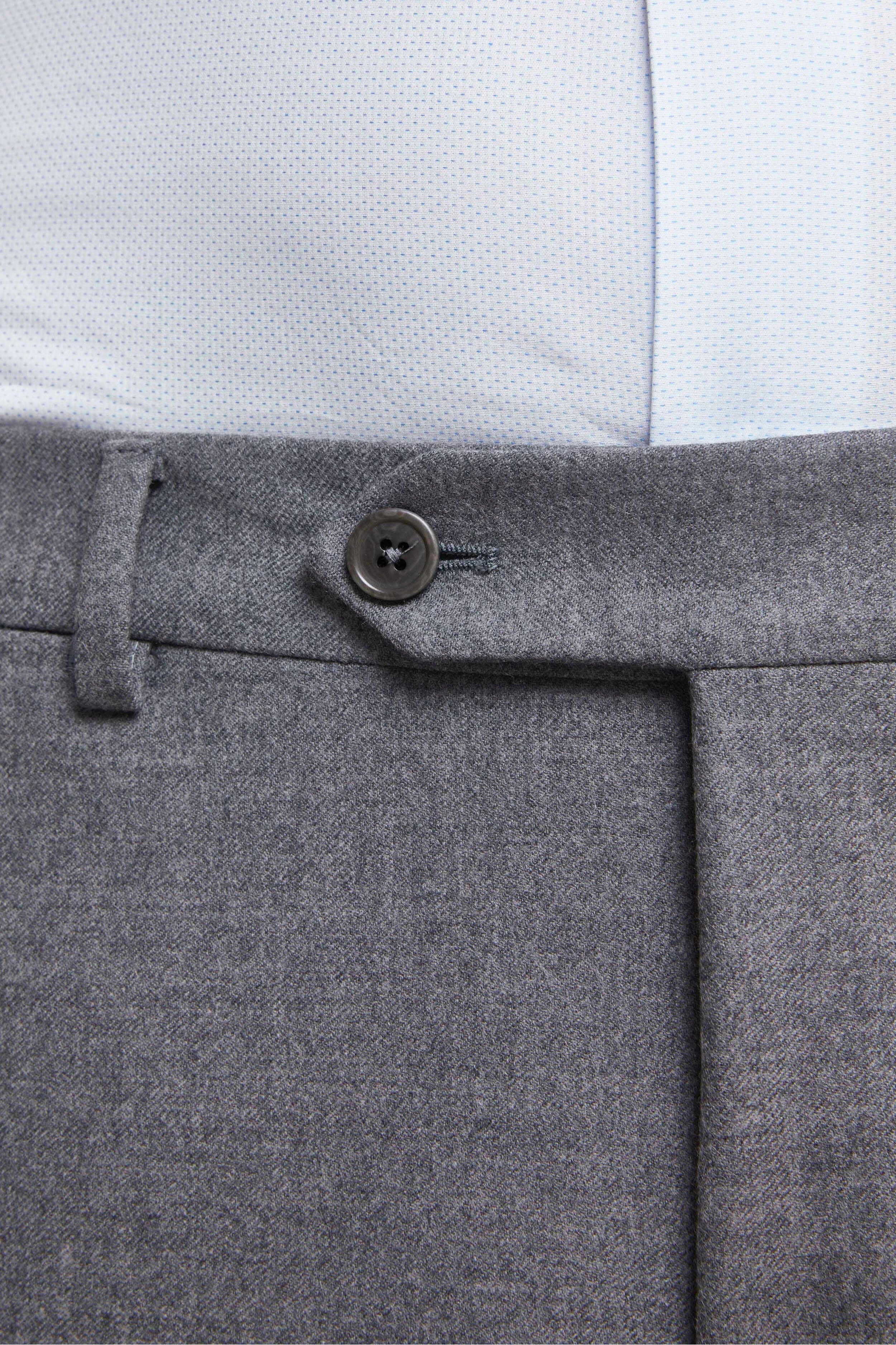 Single-Breasted Wool Suit - Light grey