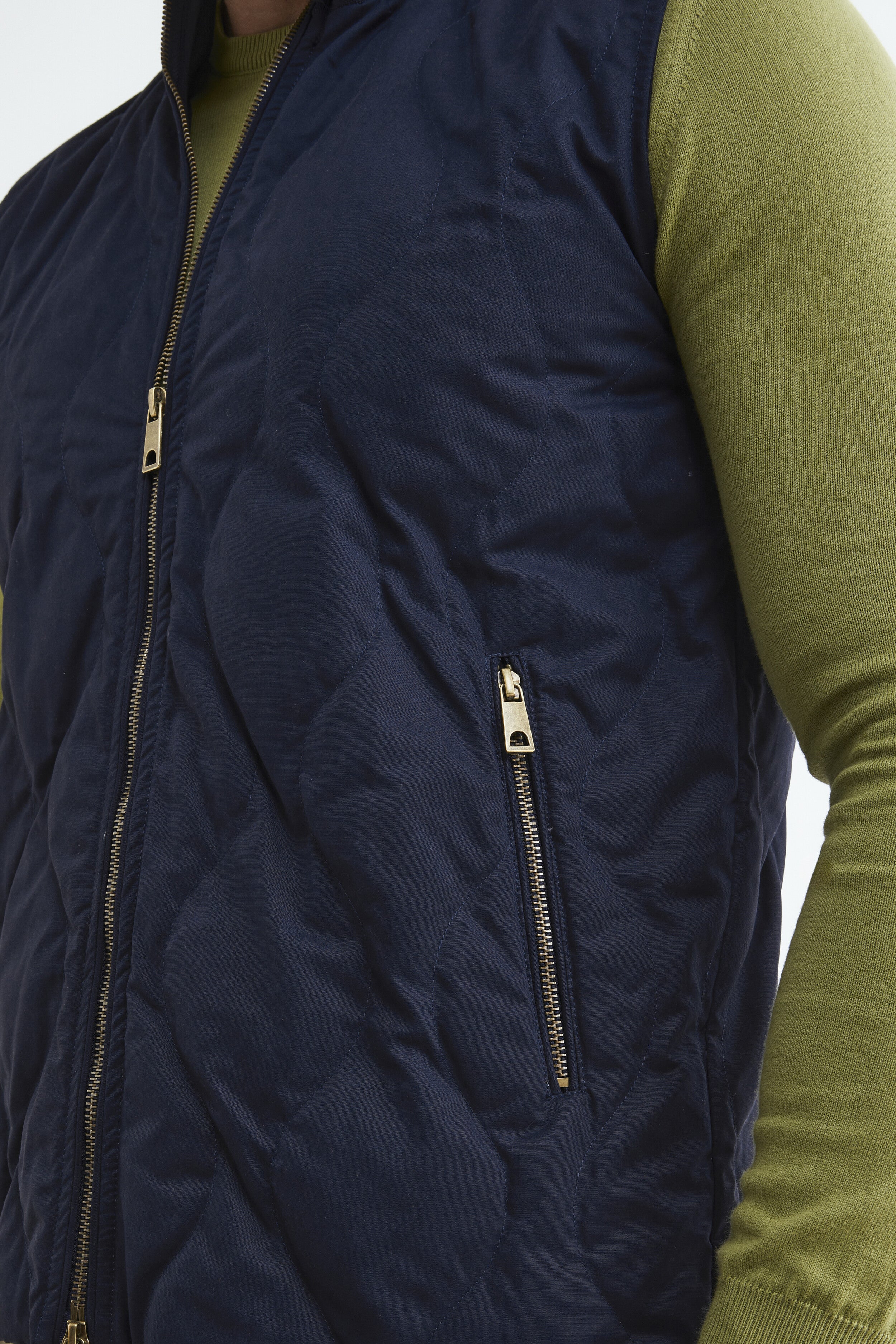 Quilted vest for men - BLUE