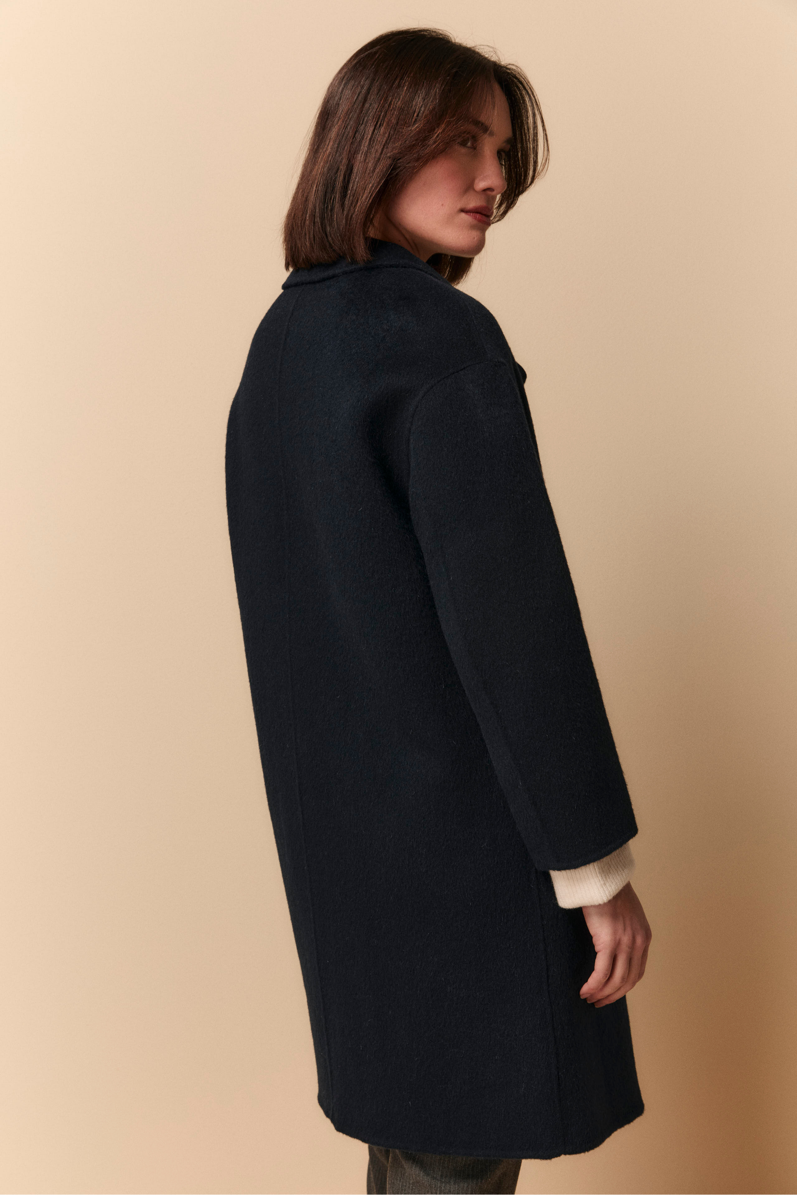 Cappotto Midi in Lana Imbottito - BLU