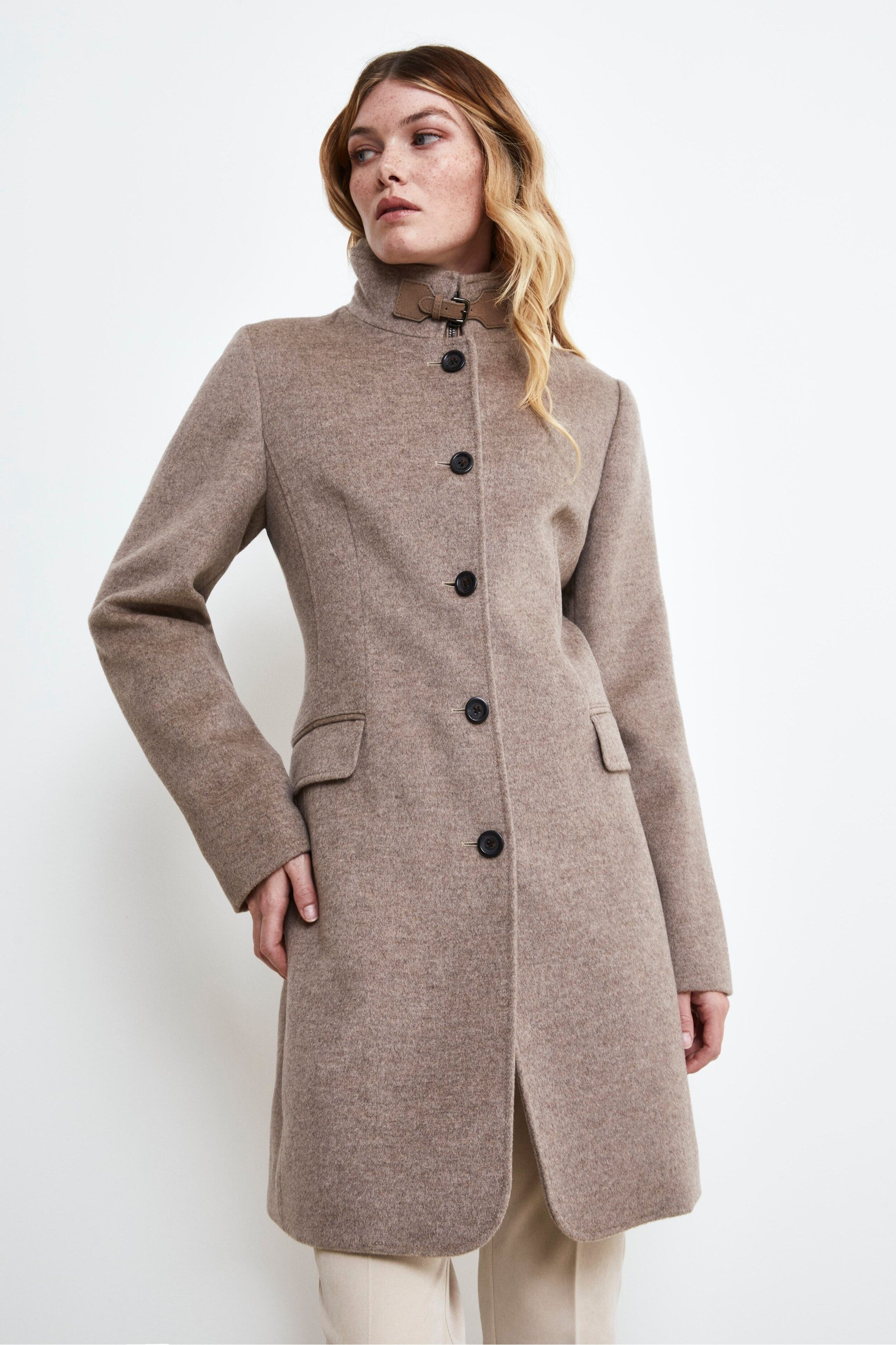 Manteau Midi en Laine - gris