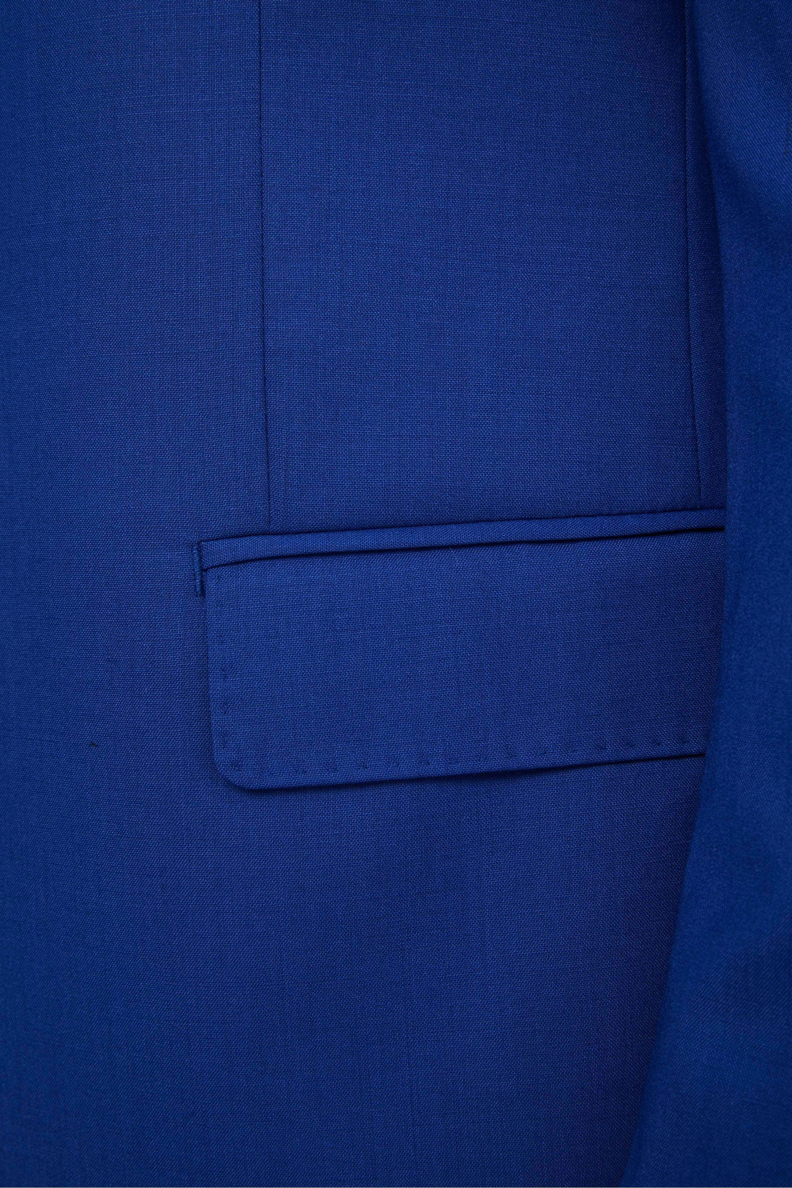 Classic Slim Fit Wool Suit - Medium blue