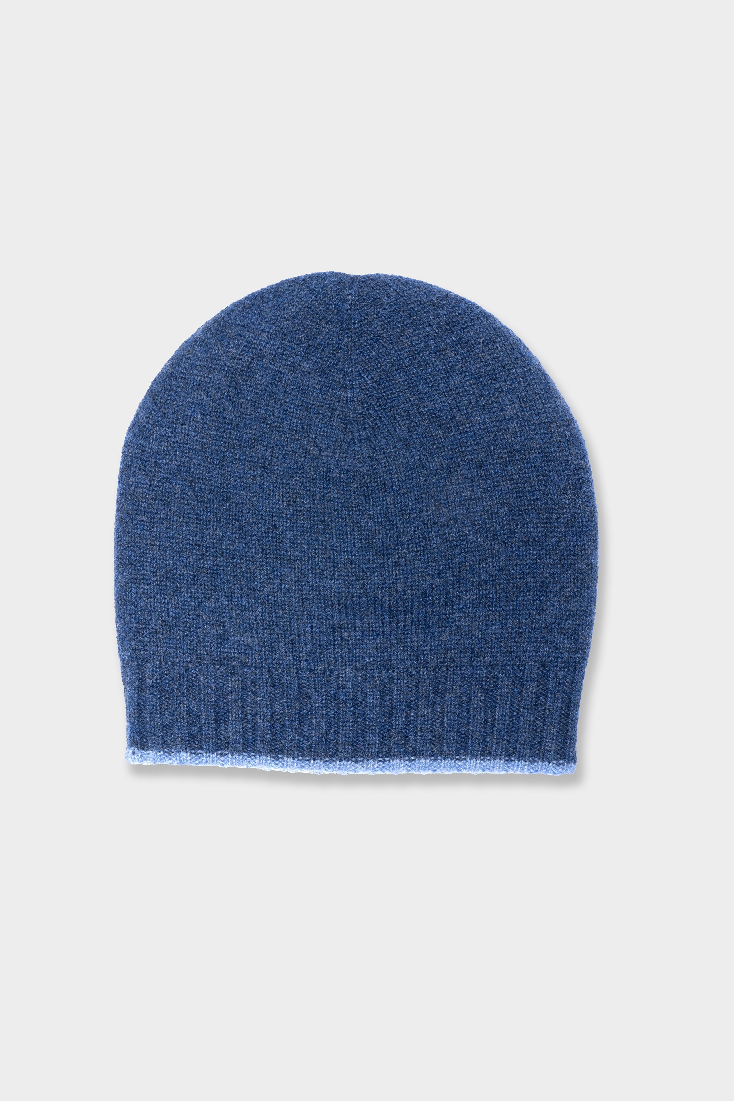 Cashmere beanie - Denim-Blue melange