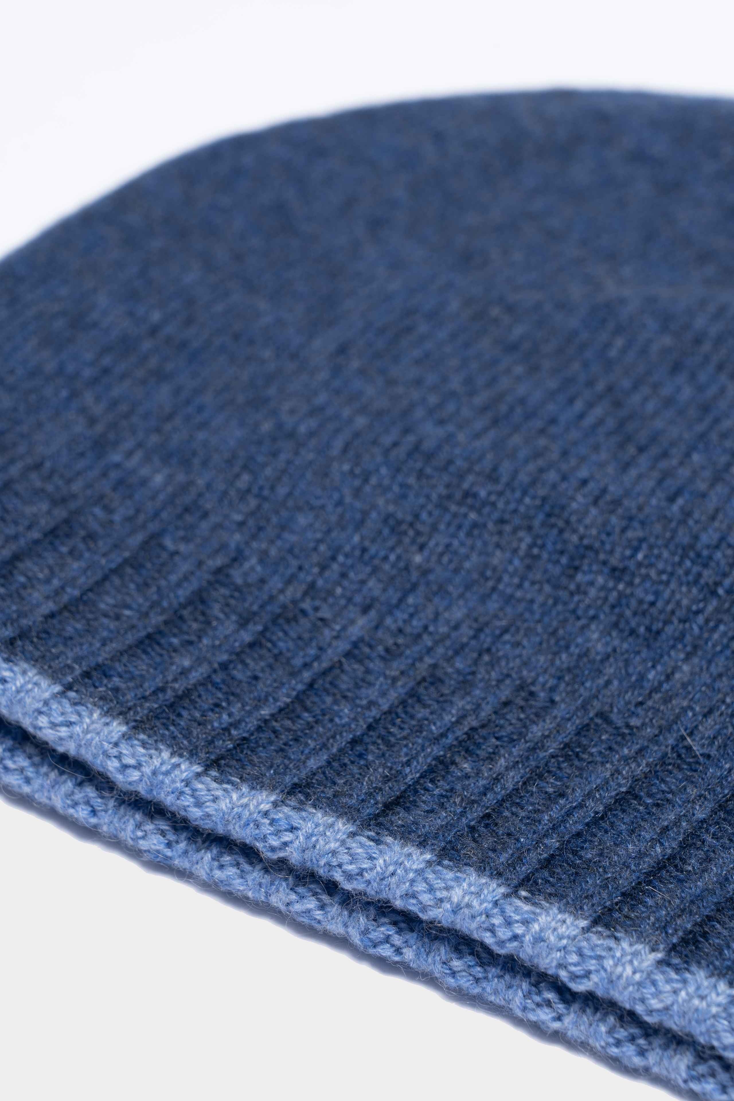 Cashmere beanie - Denim-Blue melange