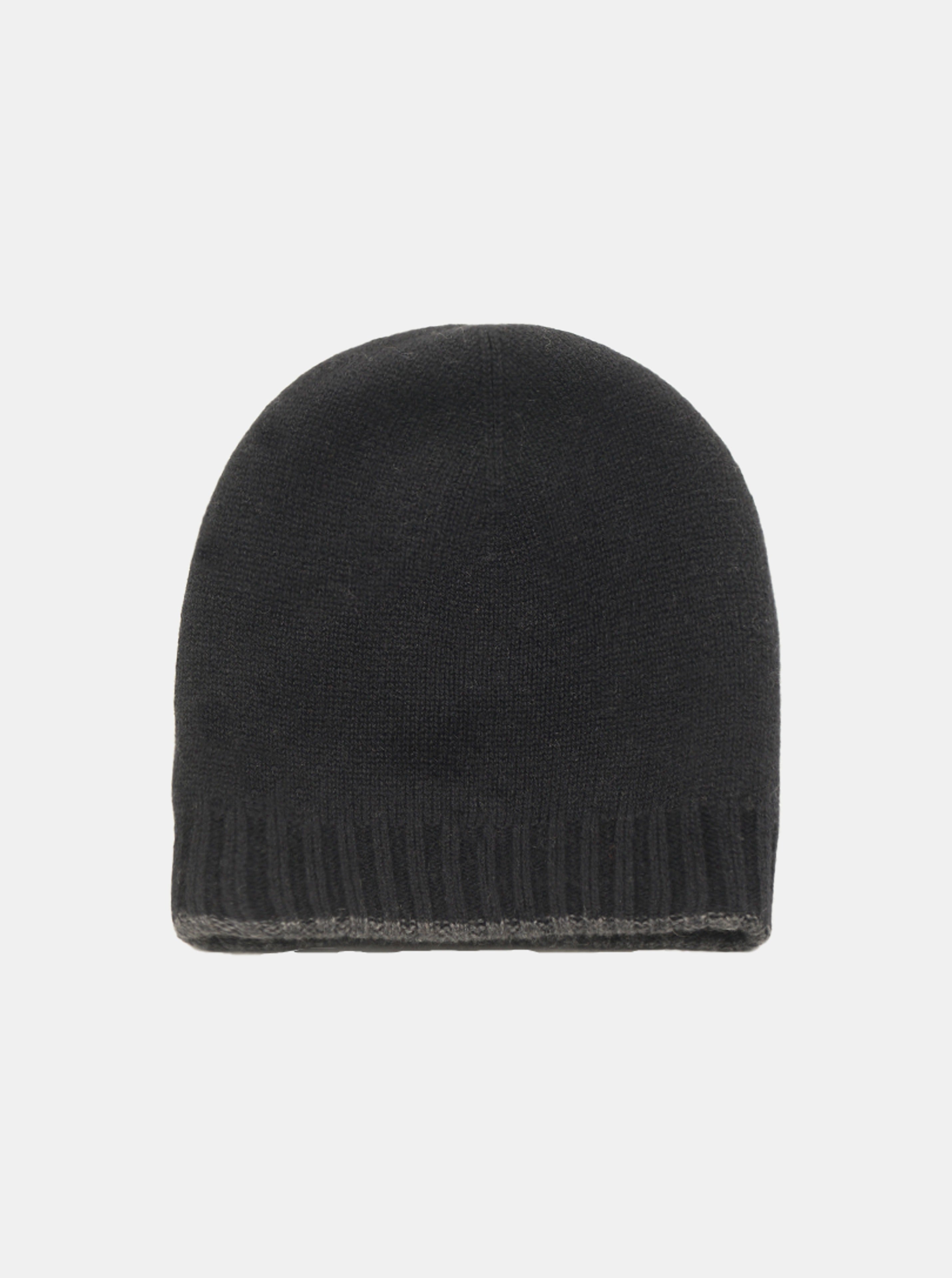 Cashmere beanie - Black-Grey