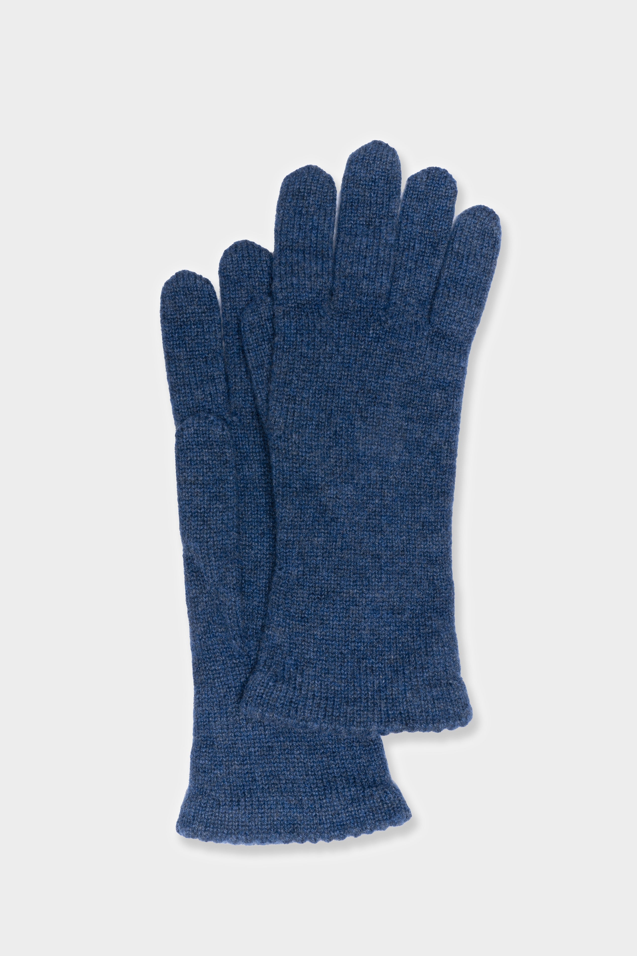 Cashmere gloves - Blue melange