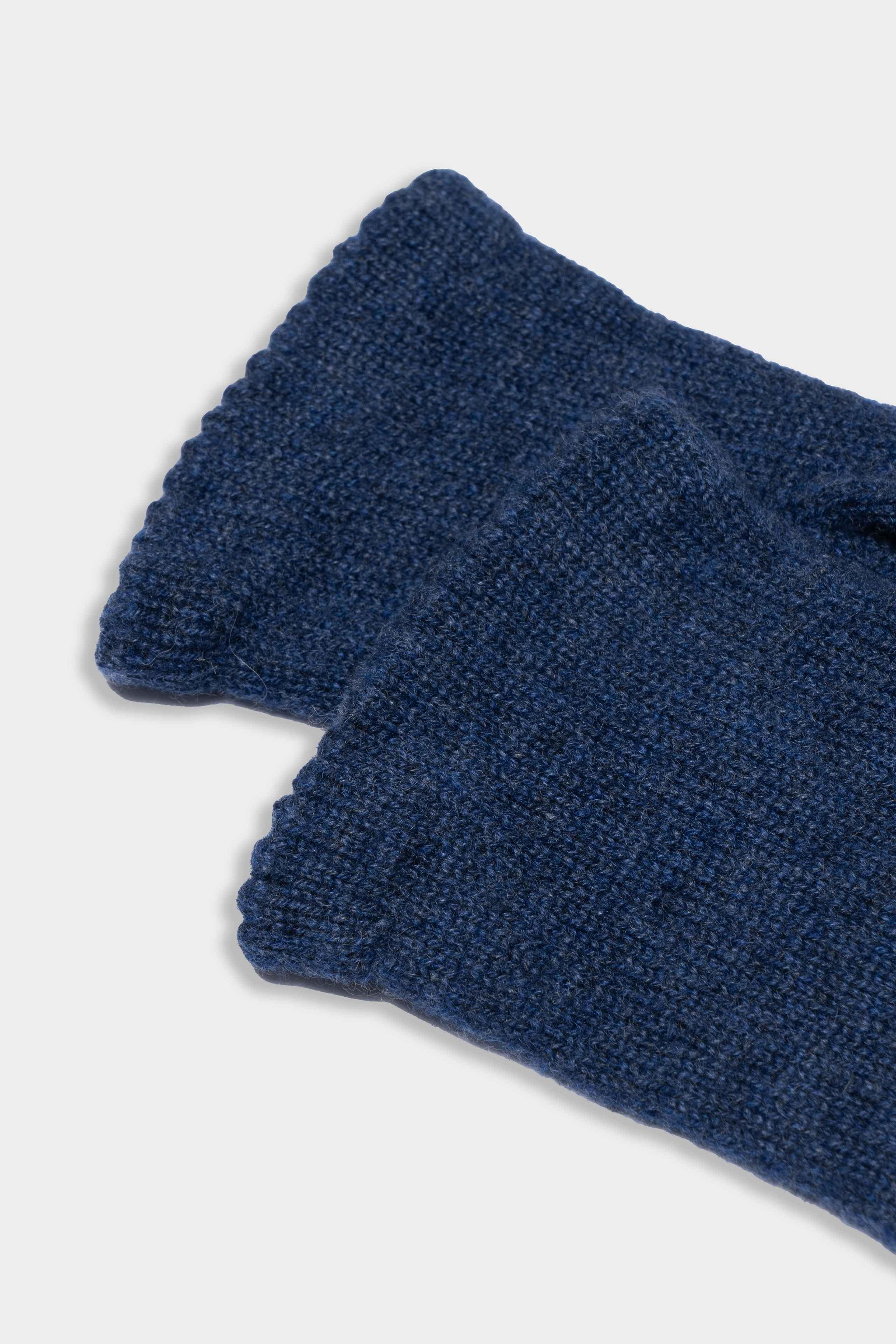 Cashmere gloves - Blue melange