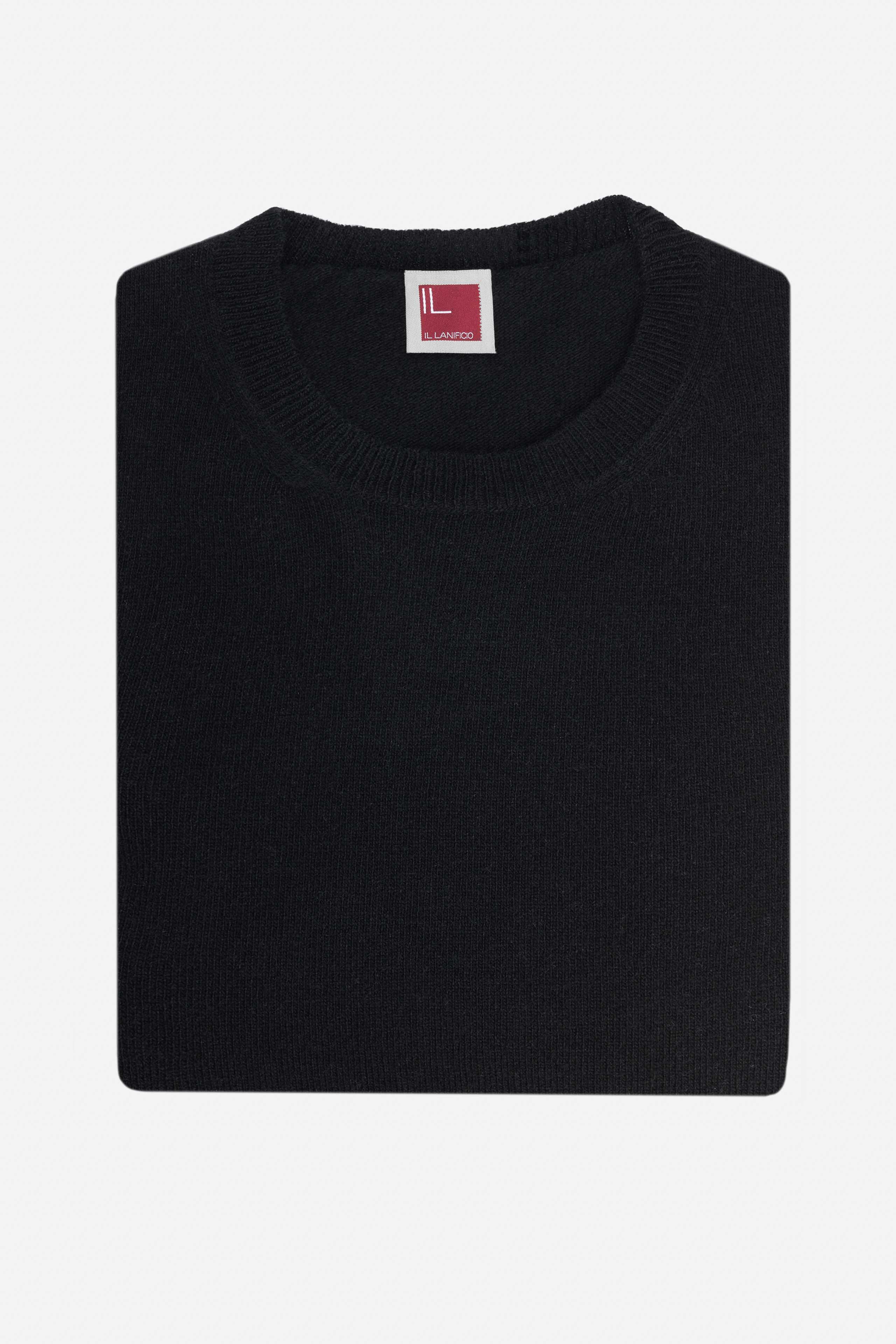Wool and cashmere crewneck - BLACK