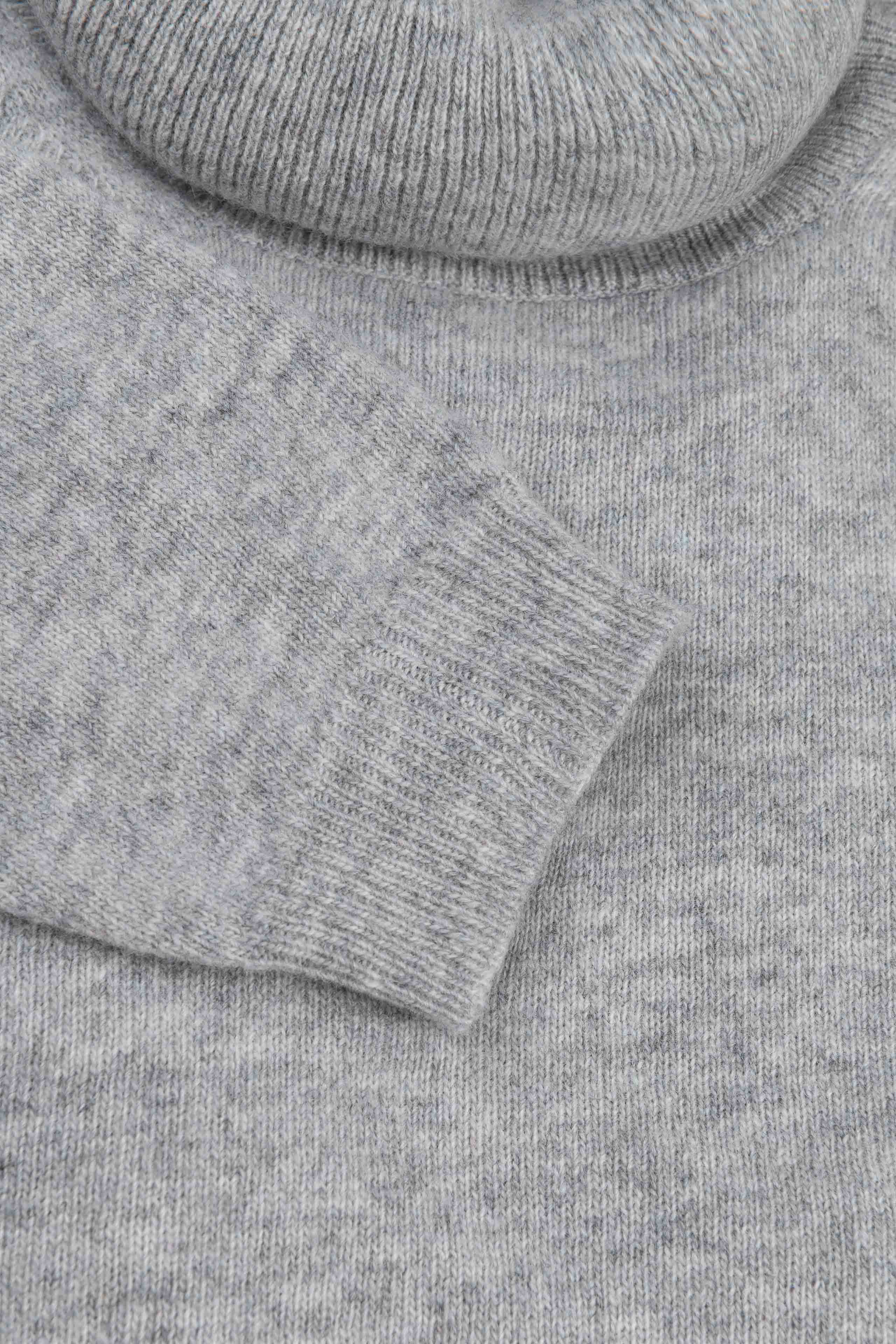 Wool and cashmere turtleneck - Ash grey