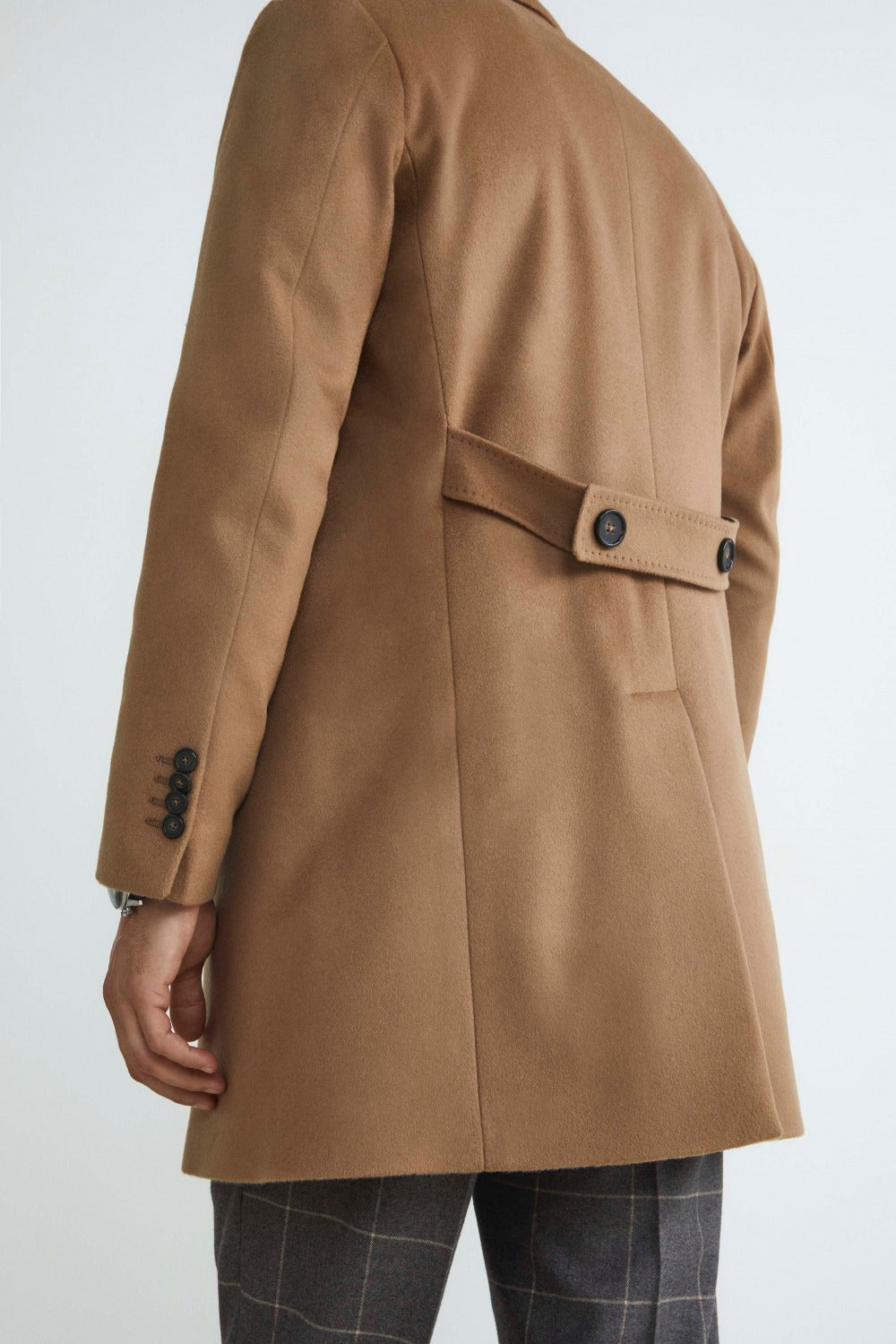 Wool and cashmere double-breasted coat - CAMMELLO