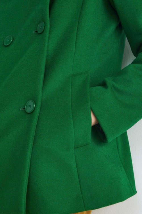 Cappotto corto doppiopetto - VERDE PRATO