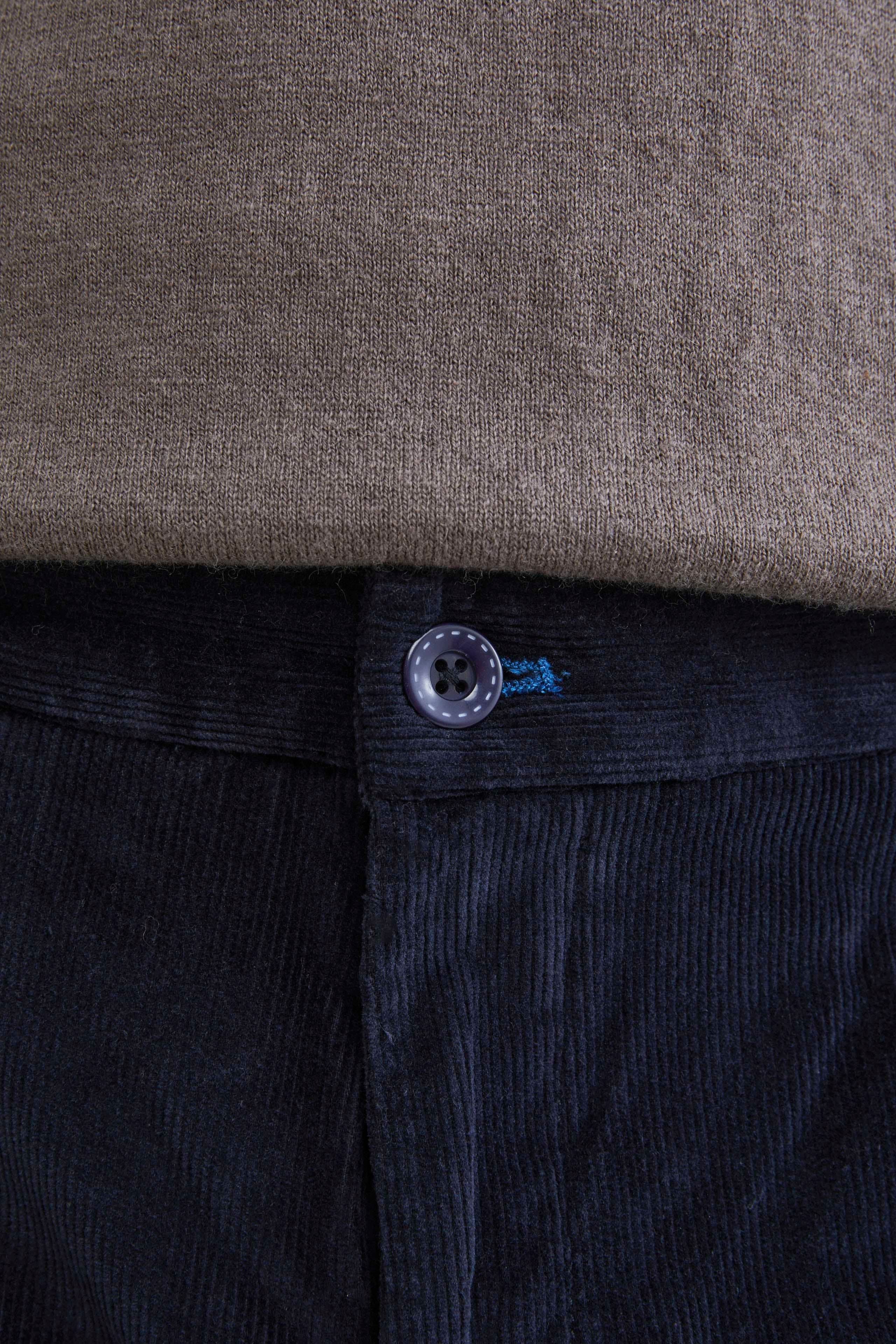 Pantaloni slim in velluto - BLU