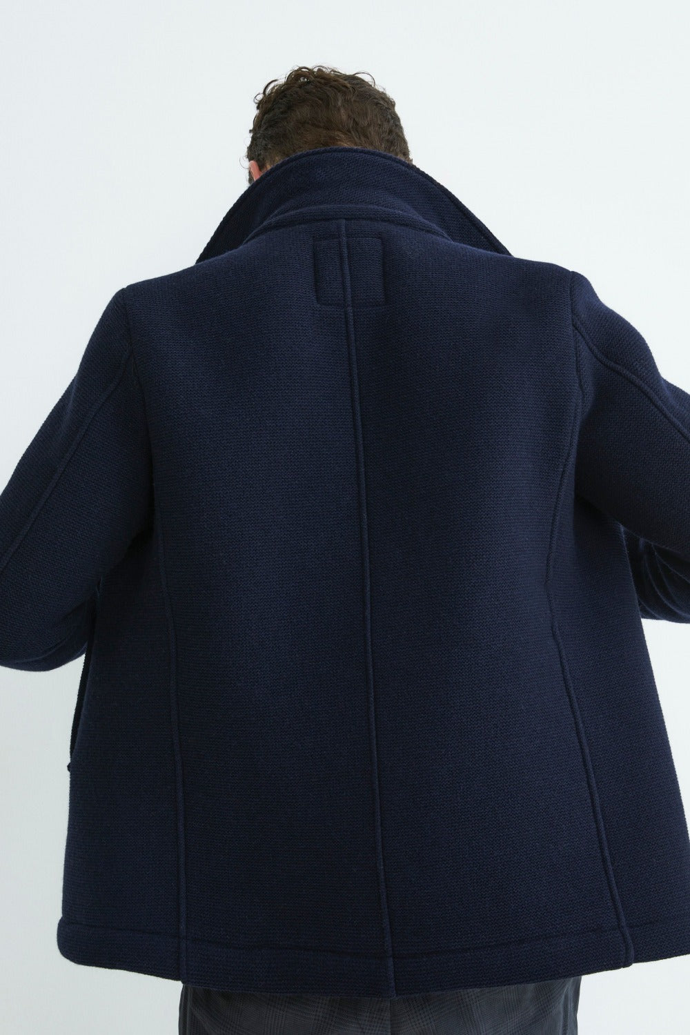 Double-breasted peacoat - BLUE