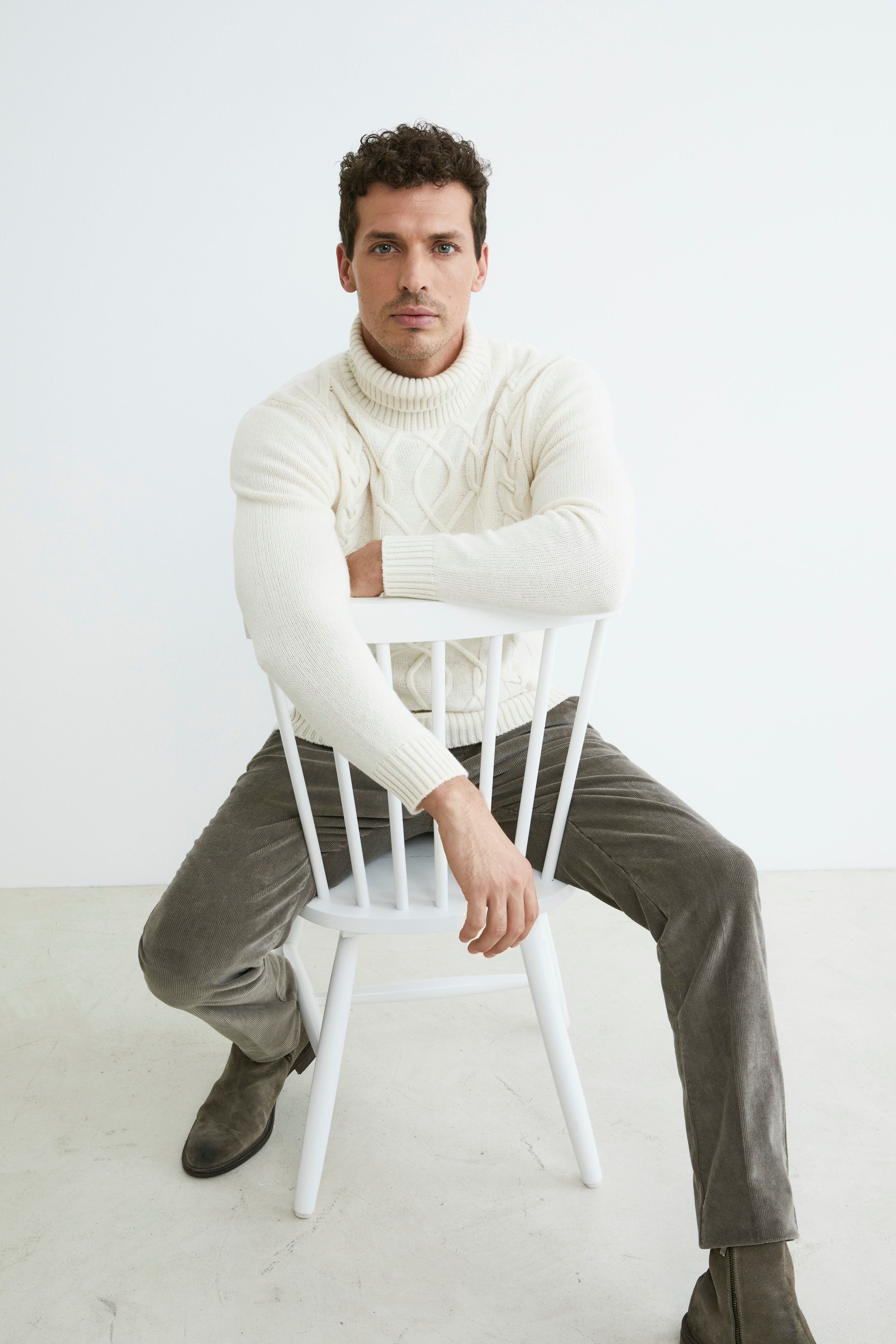 Wool turtleneck - Cream white