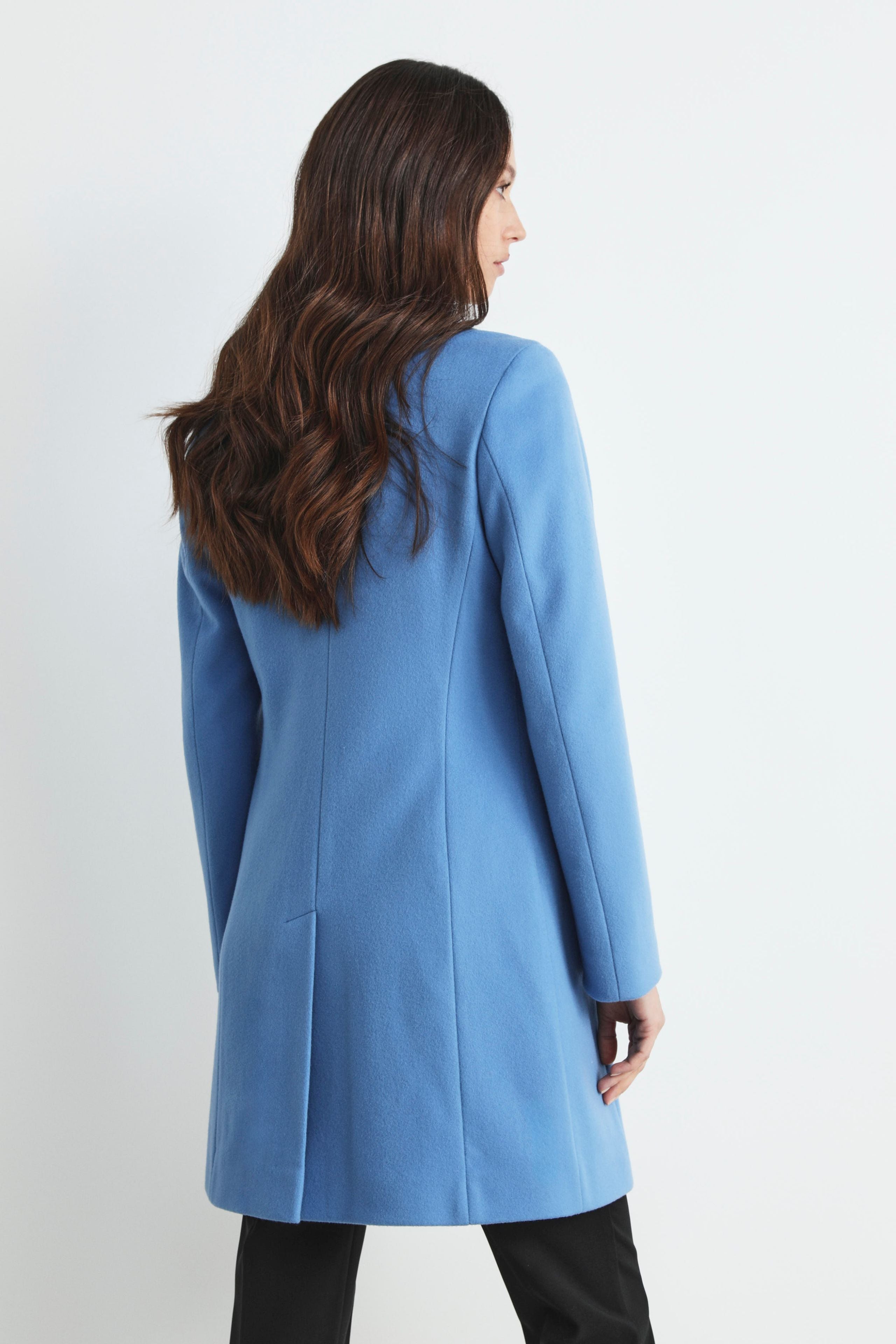 Cappotto lana da donna - AZZURRO