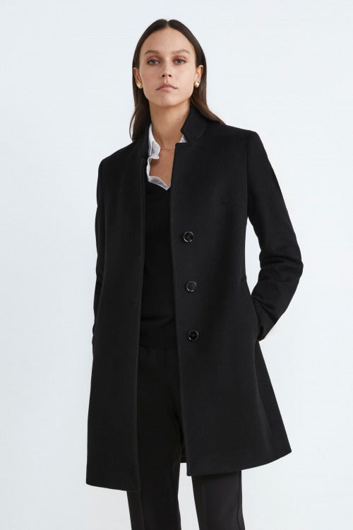 Cappotto in cashmere da donna - NERO